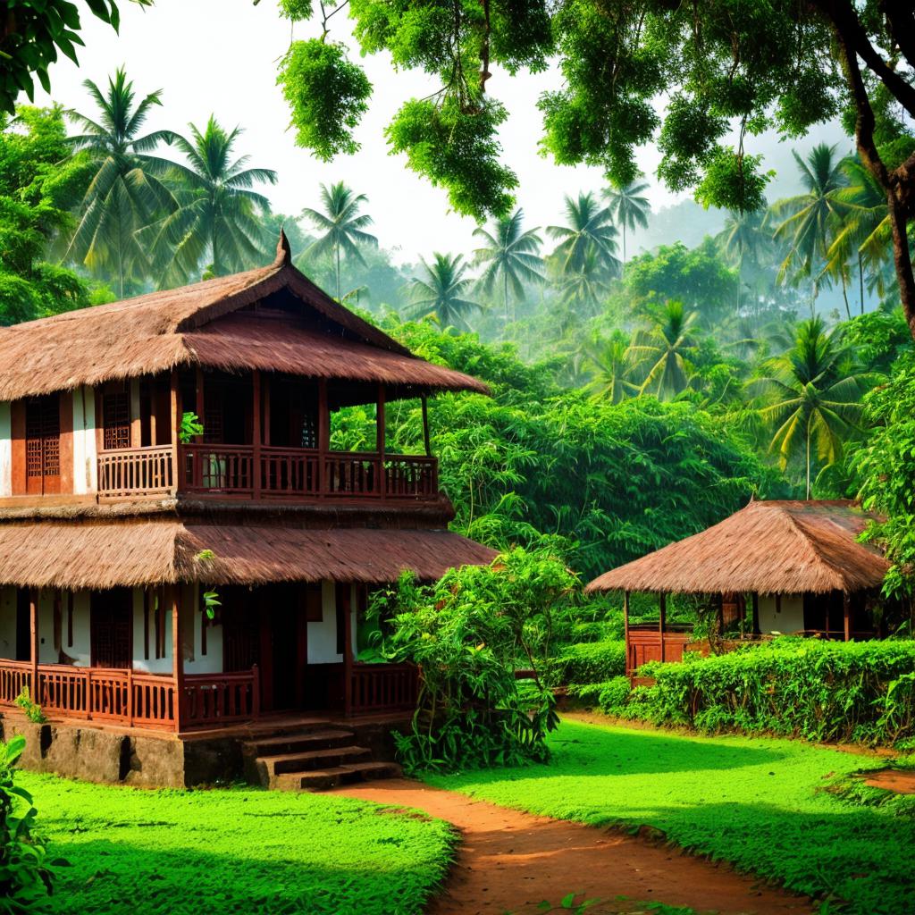 Beautiful Kerala village with by @ai_generated