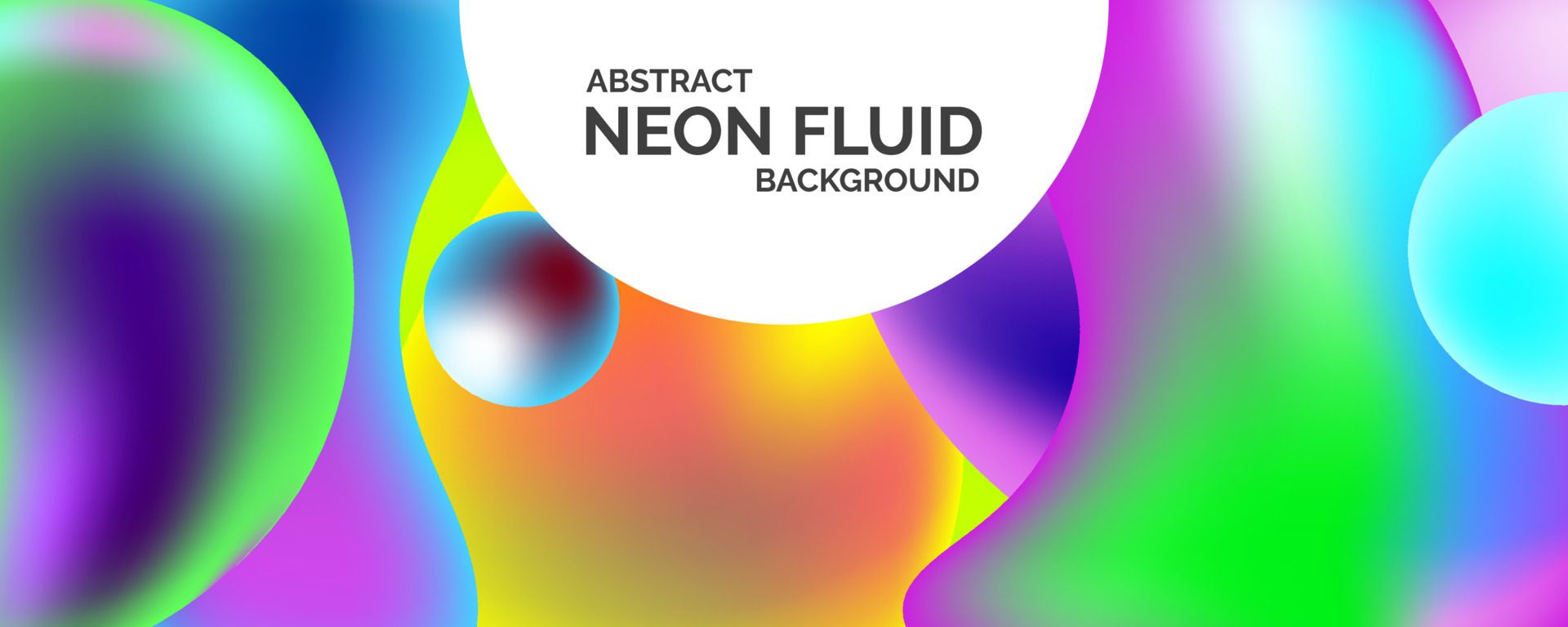 abstract background neon fluid banner for landing page web or print element Free Vector