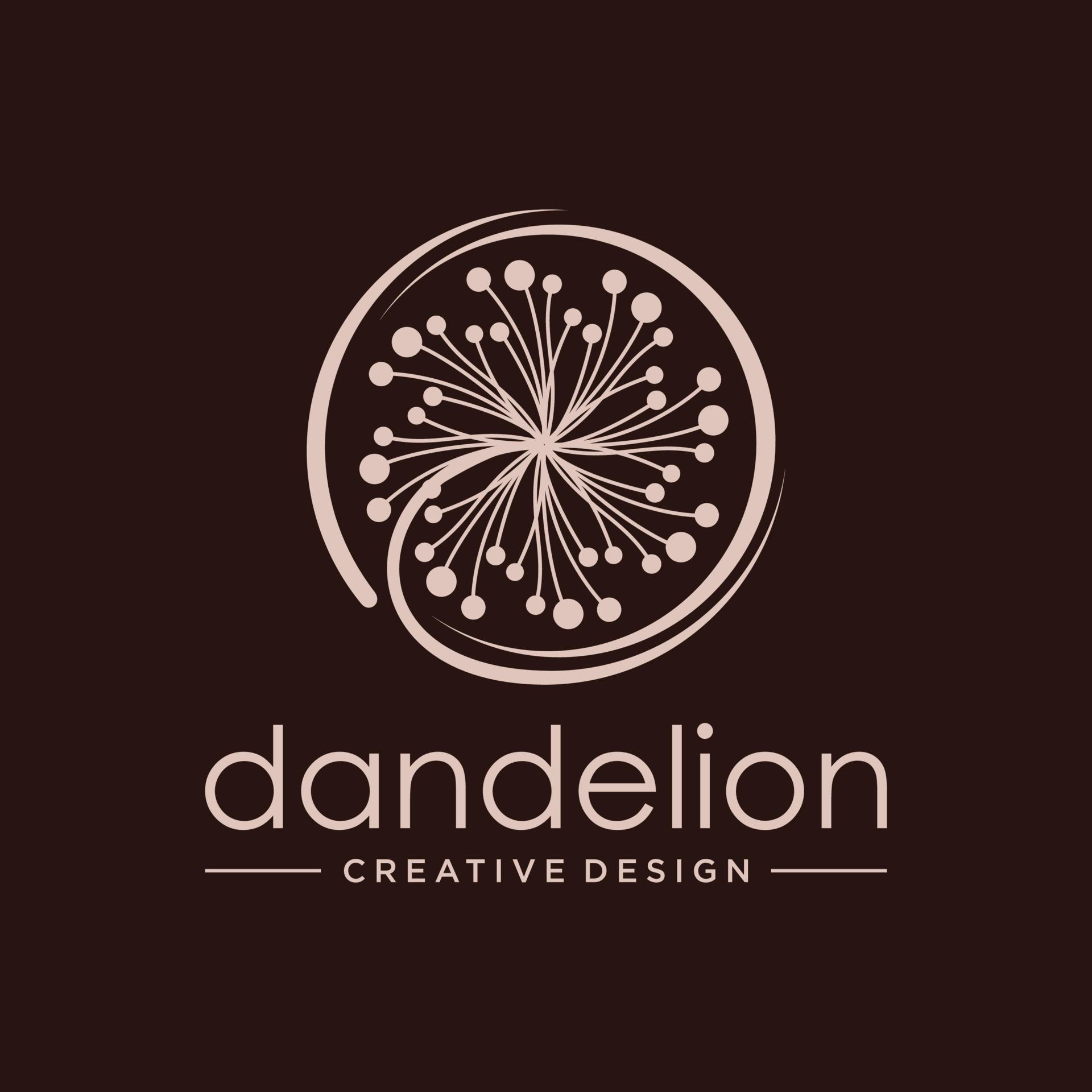 Dandelion Flower Logo Icon Design Template Stock Free