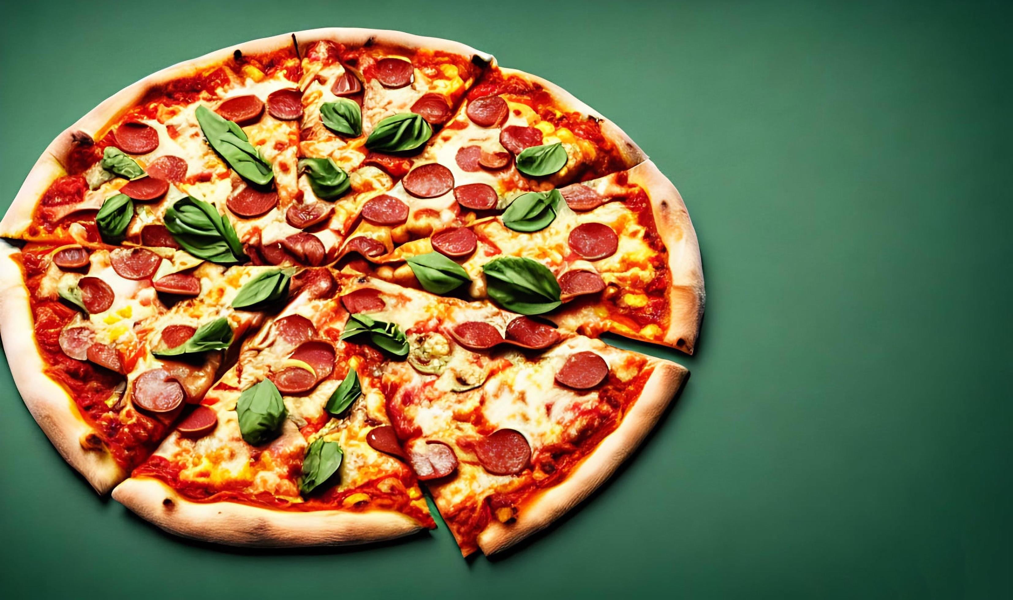 Pizza. Traditional Italian cuisine fast food. Stock Free