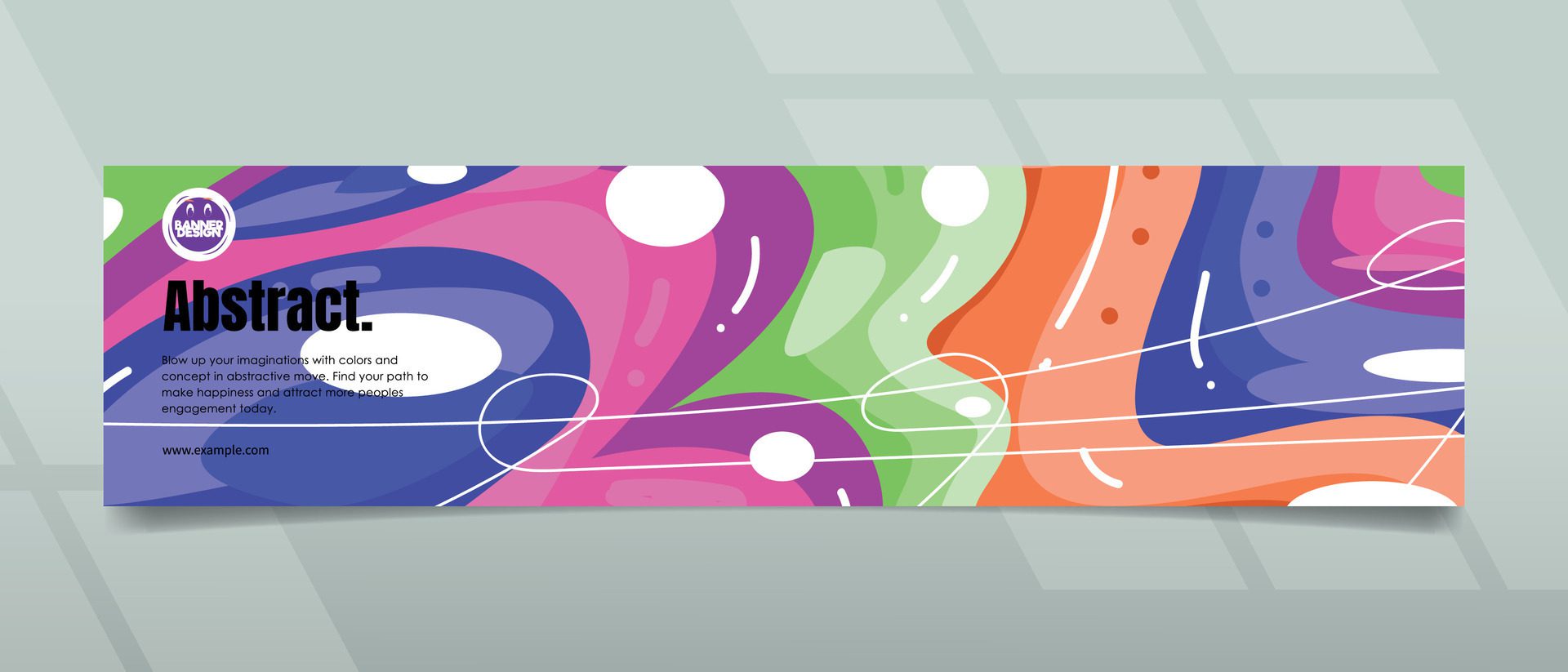 Creative Banner Design with Modern art concpet Free Vector