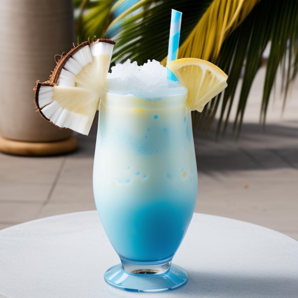 Blue pina colada with by @ai_generated