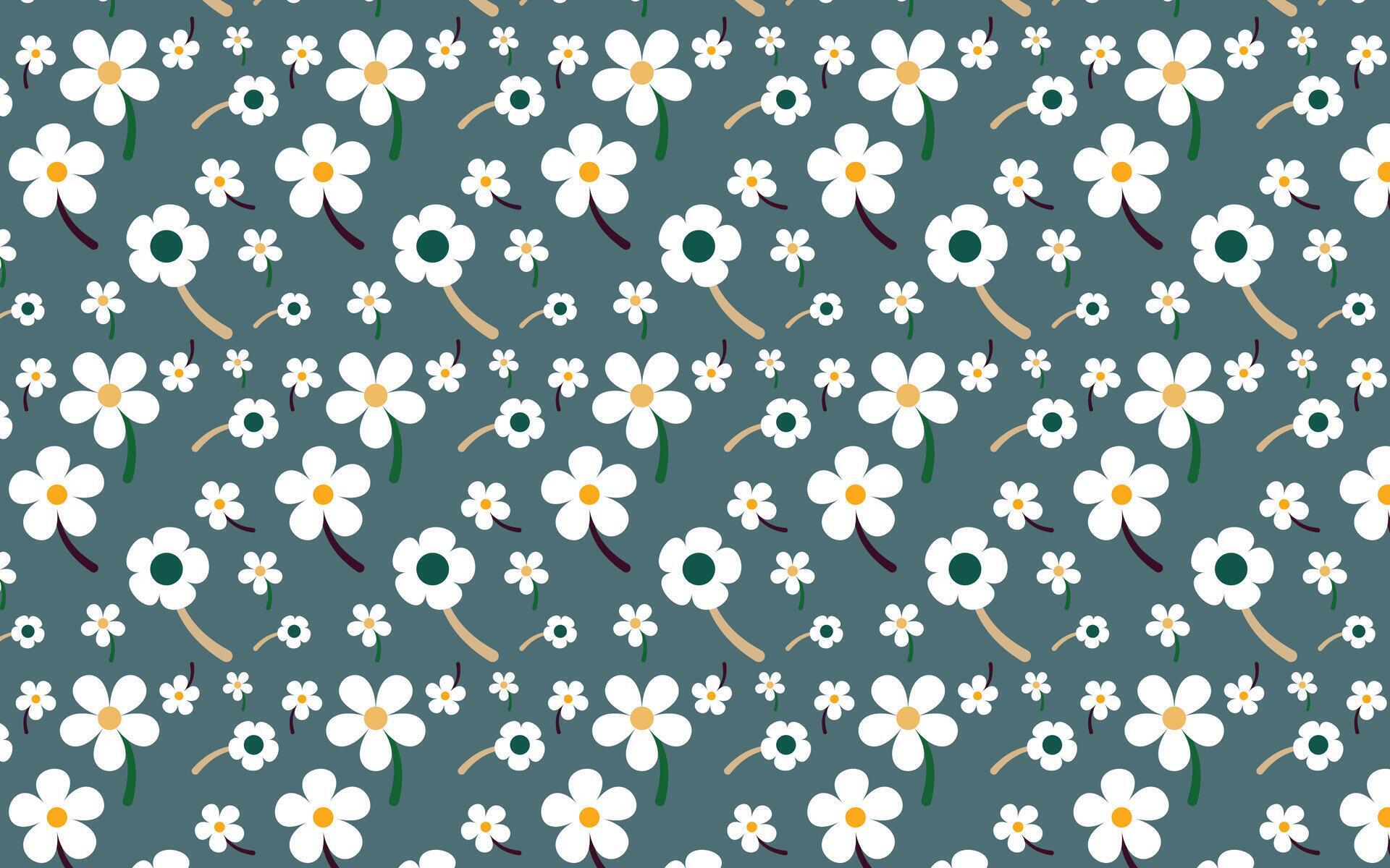 beautiful cute flowers pattern background Stock Free