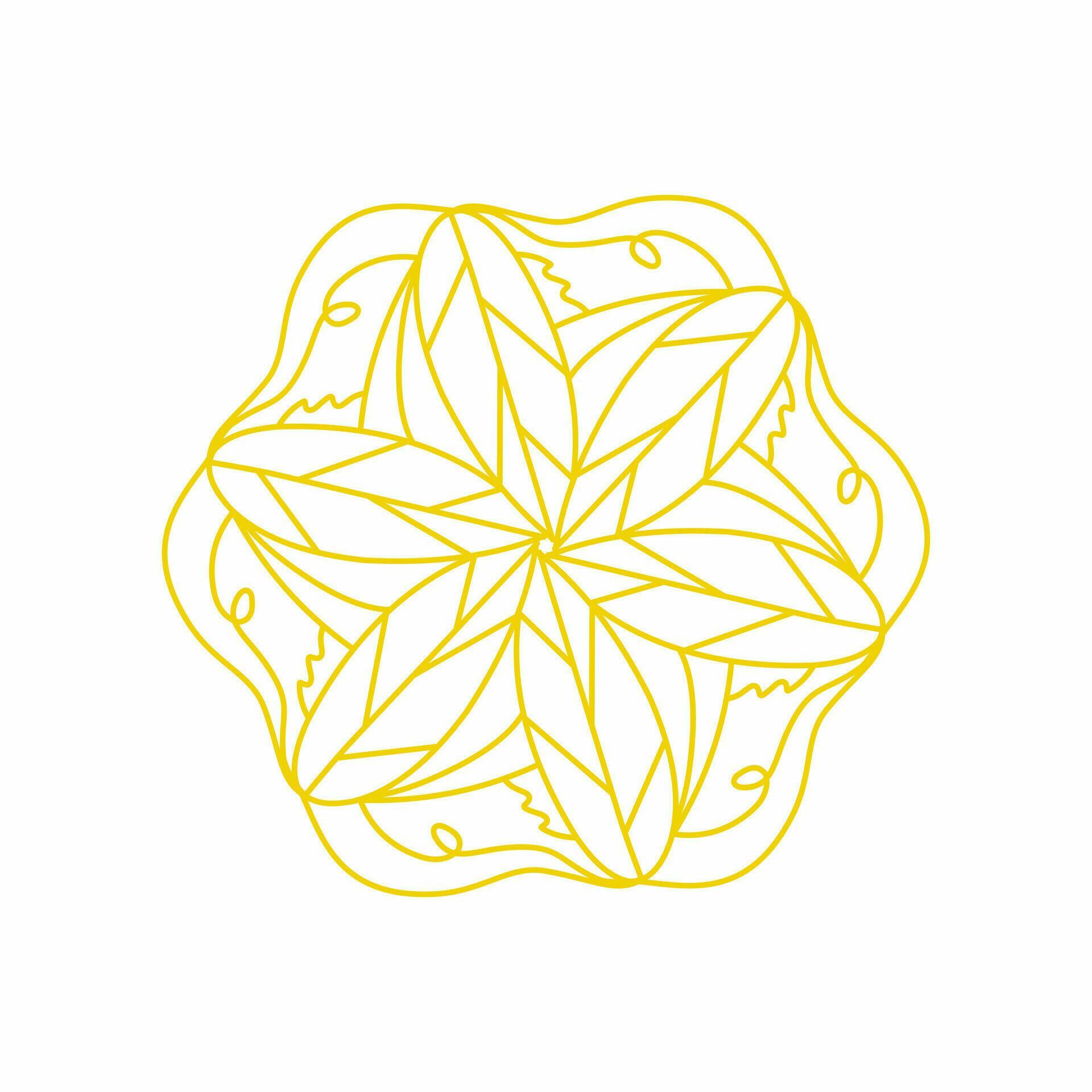 Decorative ornament flower in form of mandala isolated on white background. For henna, tattoo, coloring book page, Arabic traditional ornament. Stock Free