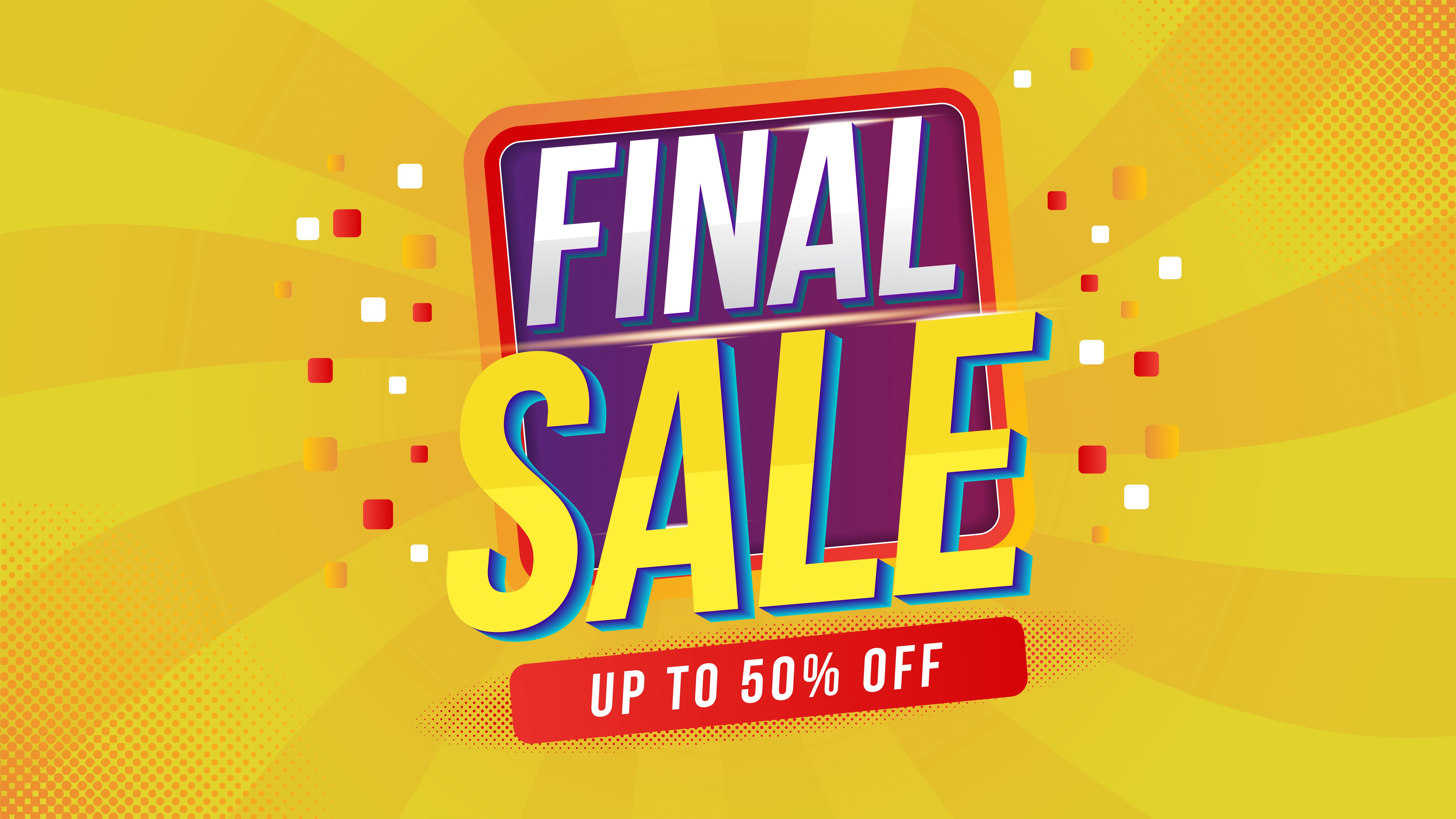 Final Sale Yellow Banner Free Vector