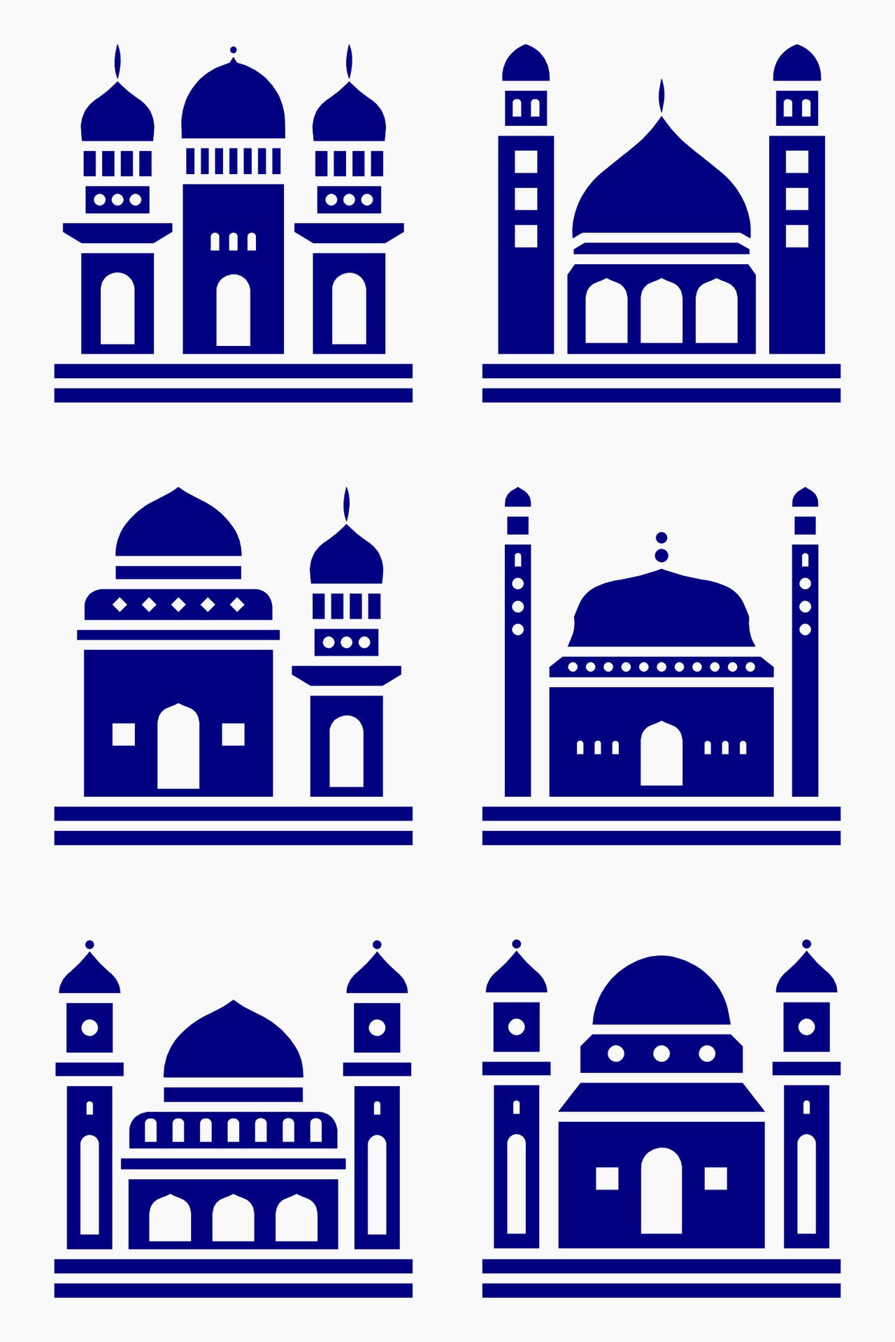 Mosque muslim pattern for decoration, background, panel, and cnc cutting Free Vector