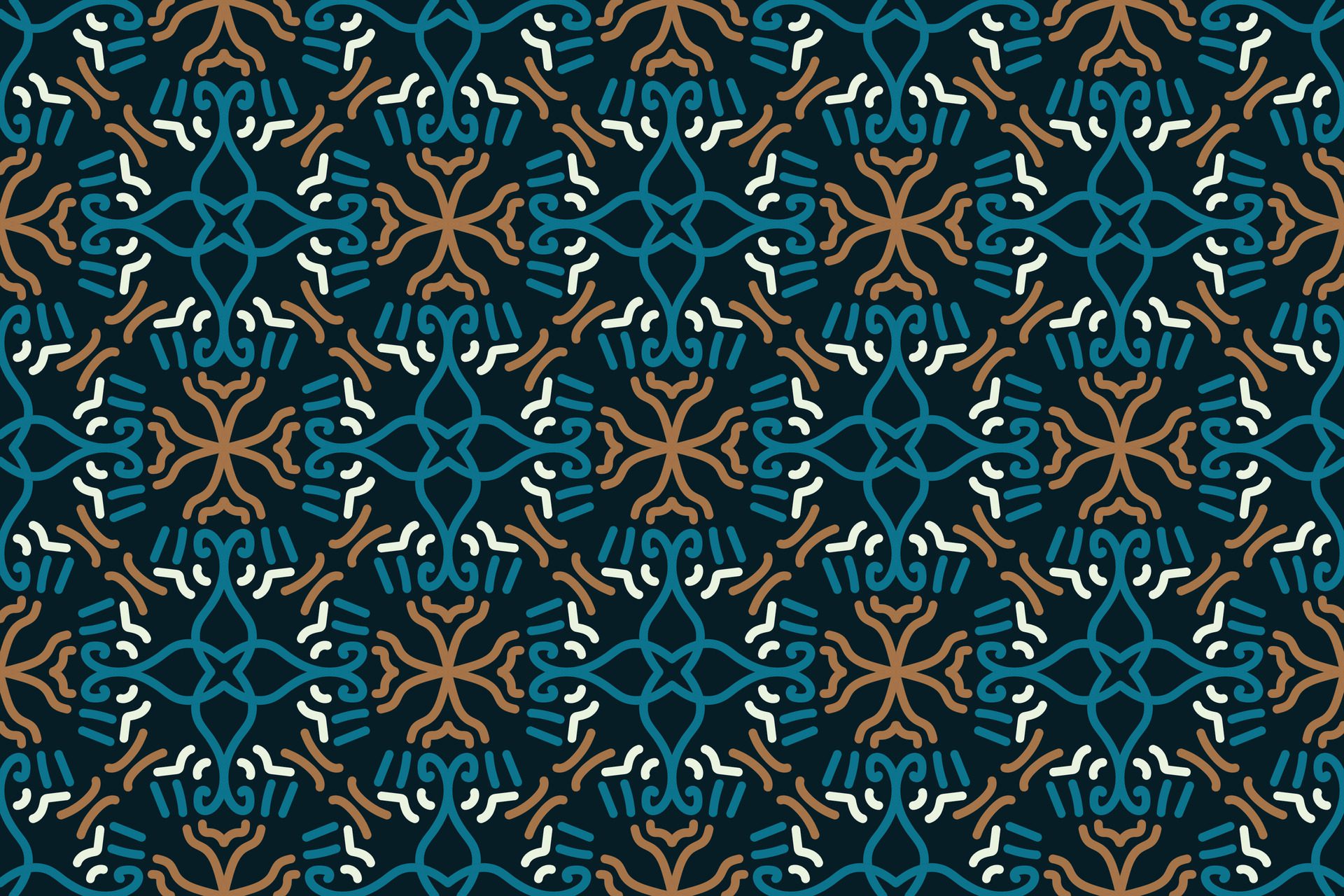 vintage seamless pattern with blue color Free Vector