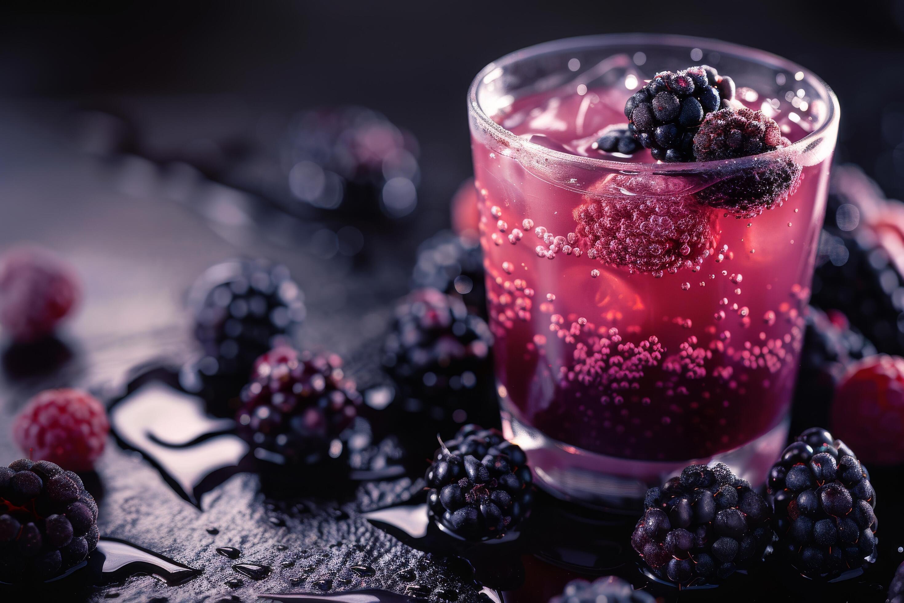 Vibrant blackberry juice backgrounds for graphic projects Stock Free