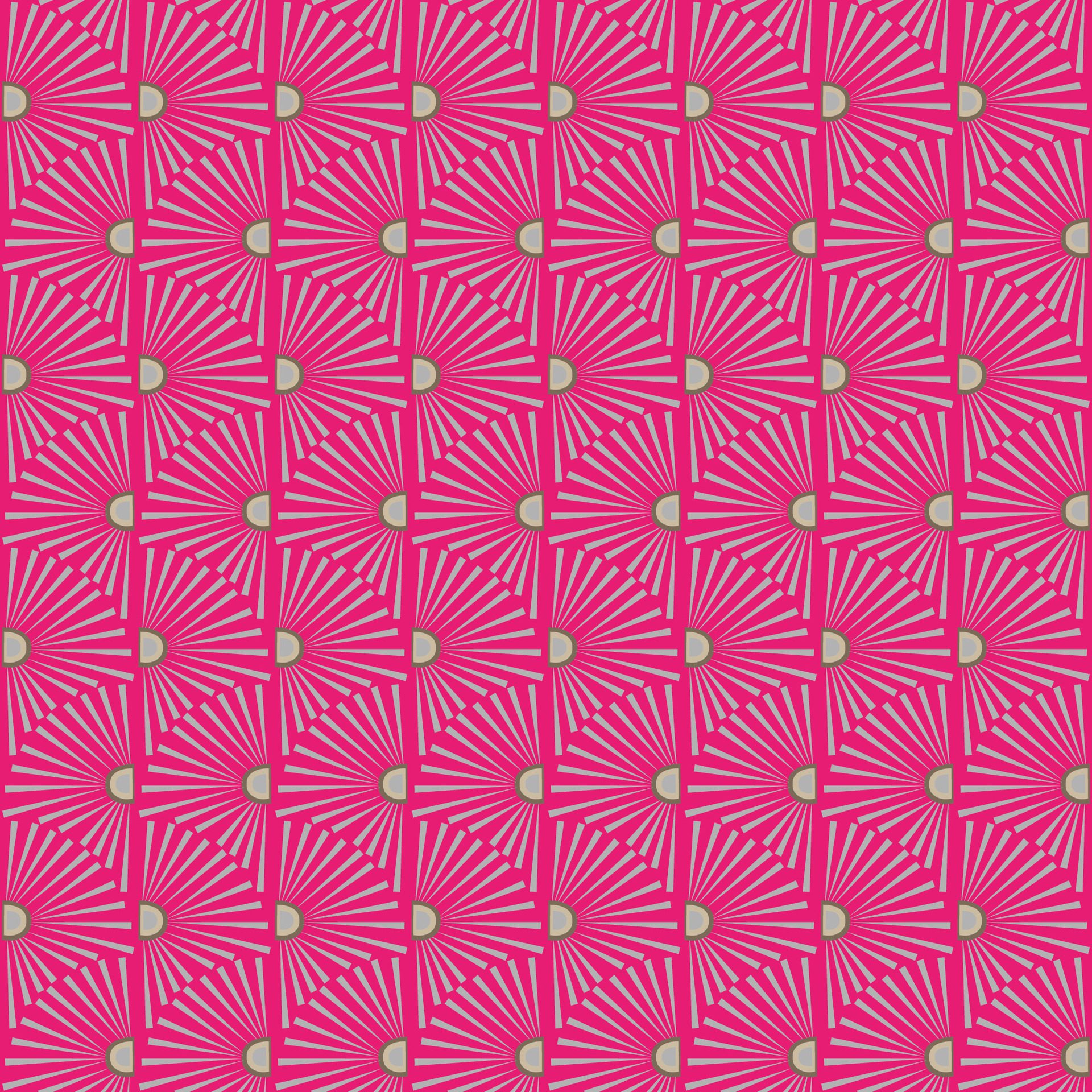 Seamless pattern with daisies or suns in art deco style Free Vector