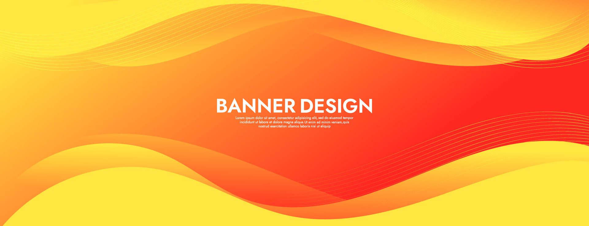 Abstract Orange Fluid Wave Banner Template Free Vector