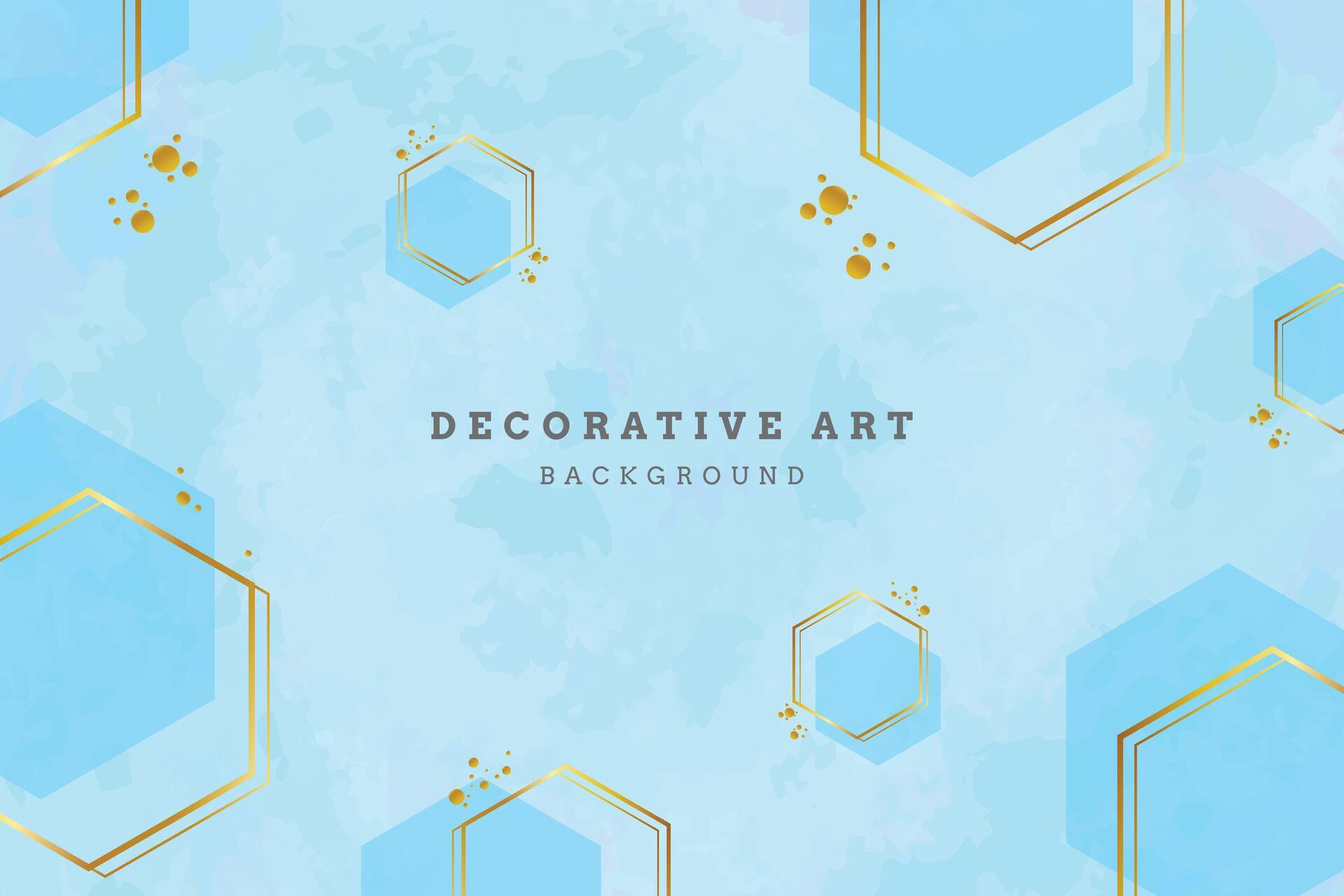 Abstract watercolor blue background wallpaper design with flower paint brush line art for prints, wall art, cover, poster and invitation card Stock Free