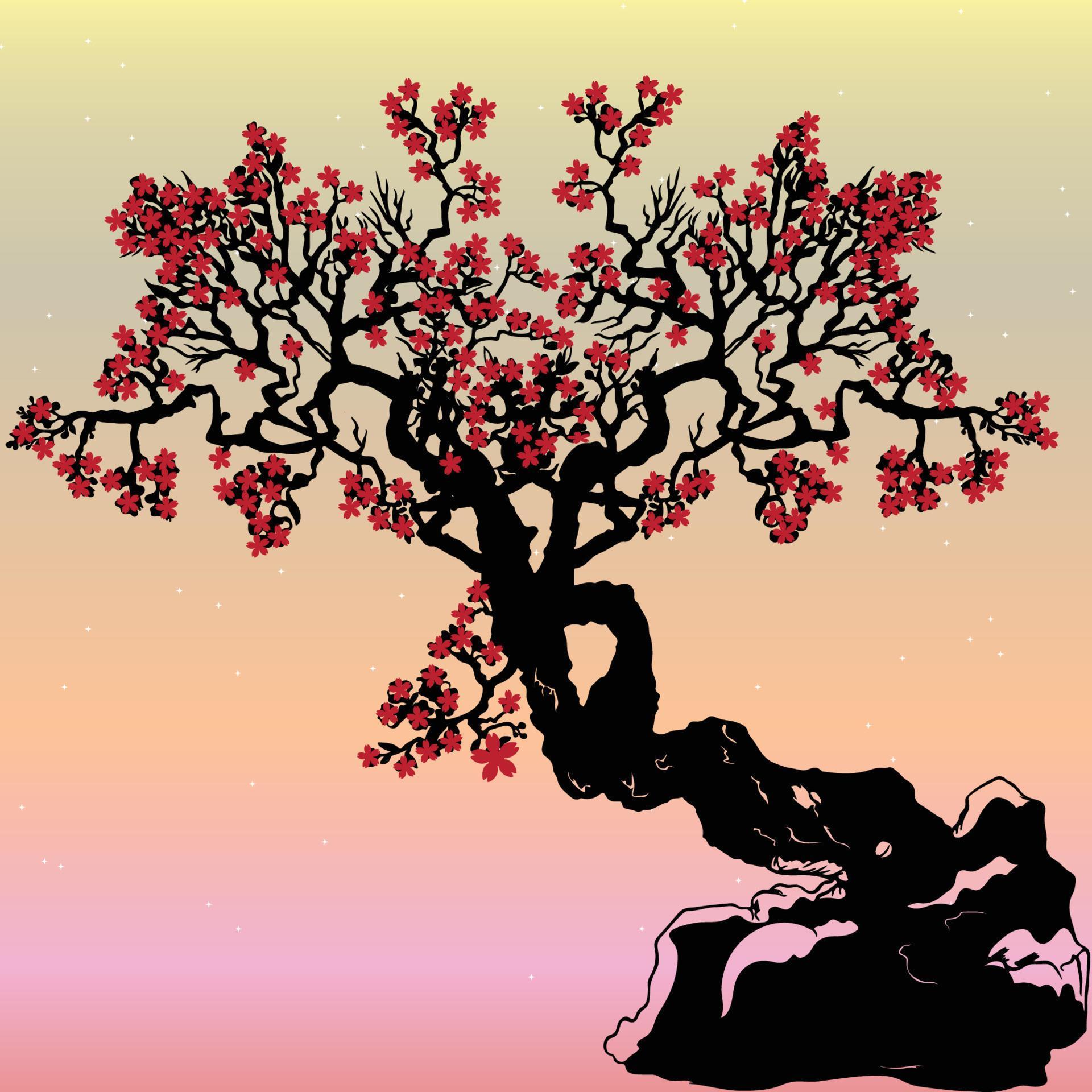 cherry blossom tree with flowers background Stock Free and Free SVG