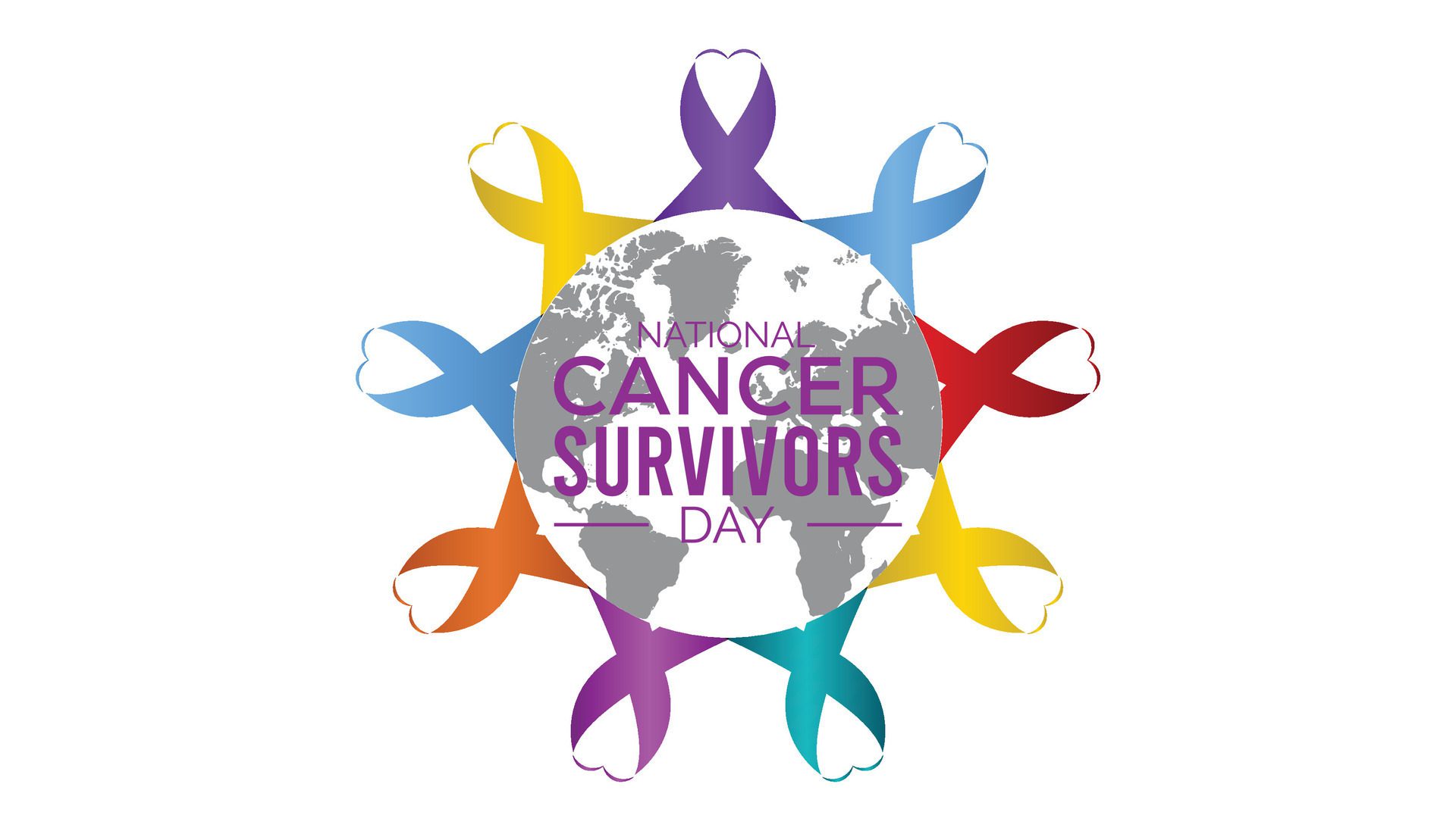 National Cancer Survivors Day observed every year in June. Template for background, banner, card, poster with text inscription. Free Vector