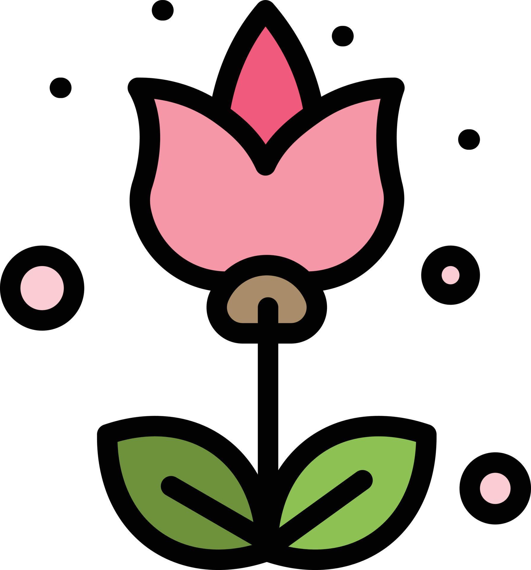 Flower Flora Floral Flower Flat Color Icon Vector icon banner Template Stock Free