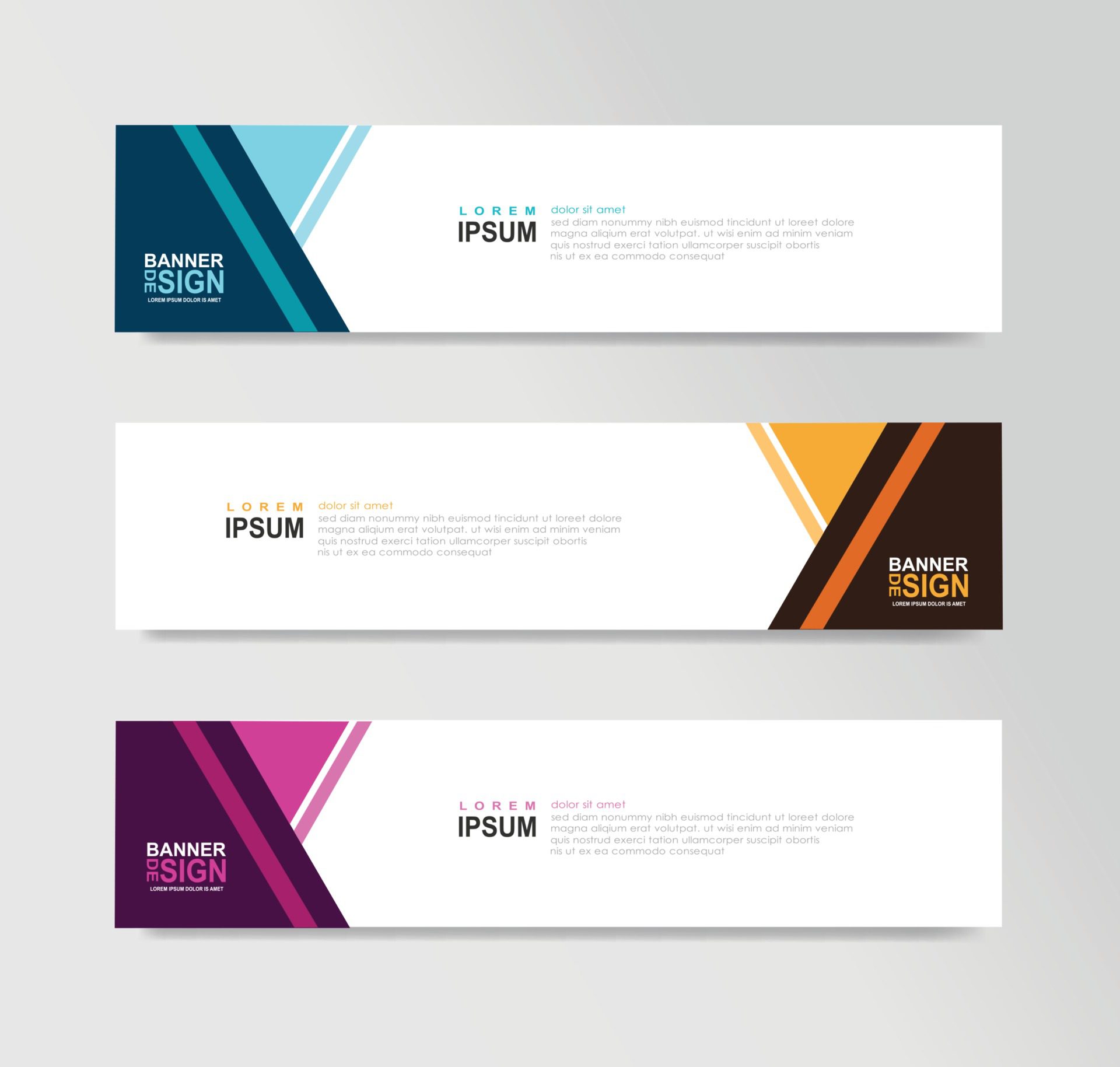 Vector Abstract Banner Design Web Template Free Vector