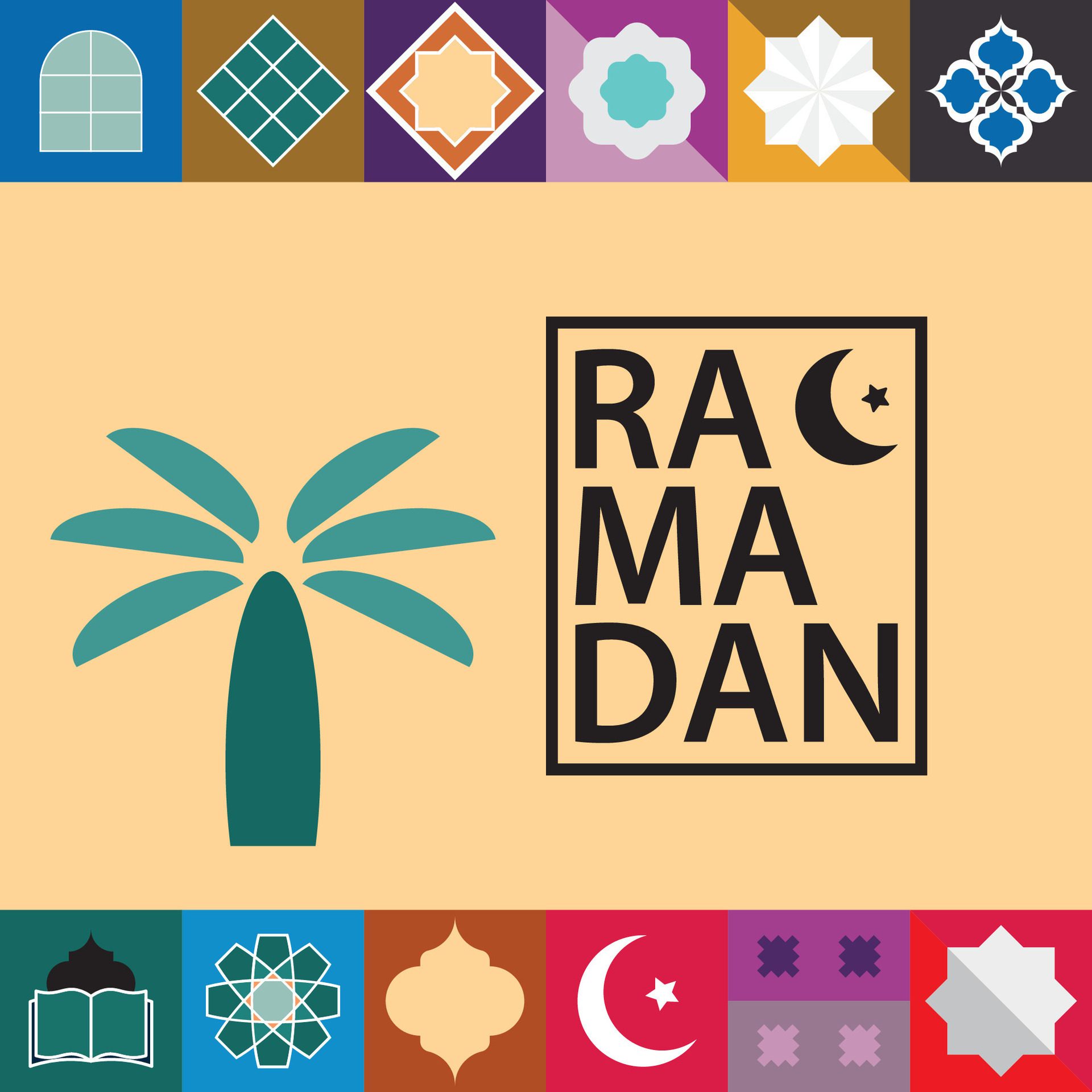 Ramadan Kareem,Islamic greeting card template with ramadan for wallpaper design,poster, media banner. Free Vector