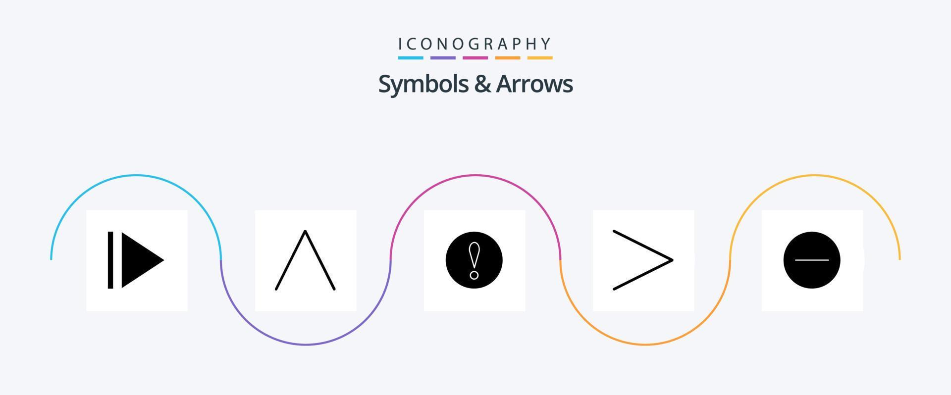 Symbols and Arrows Glyph 5 Icon Pack Including . next. hide Stock Free