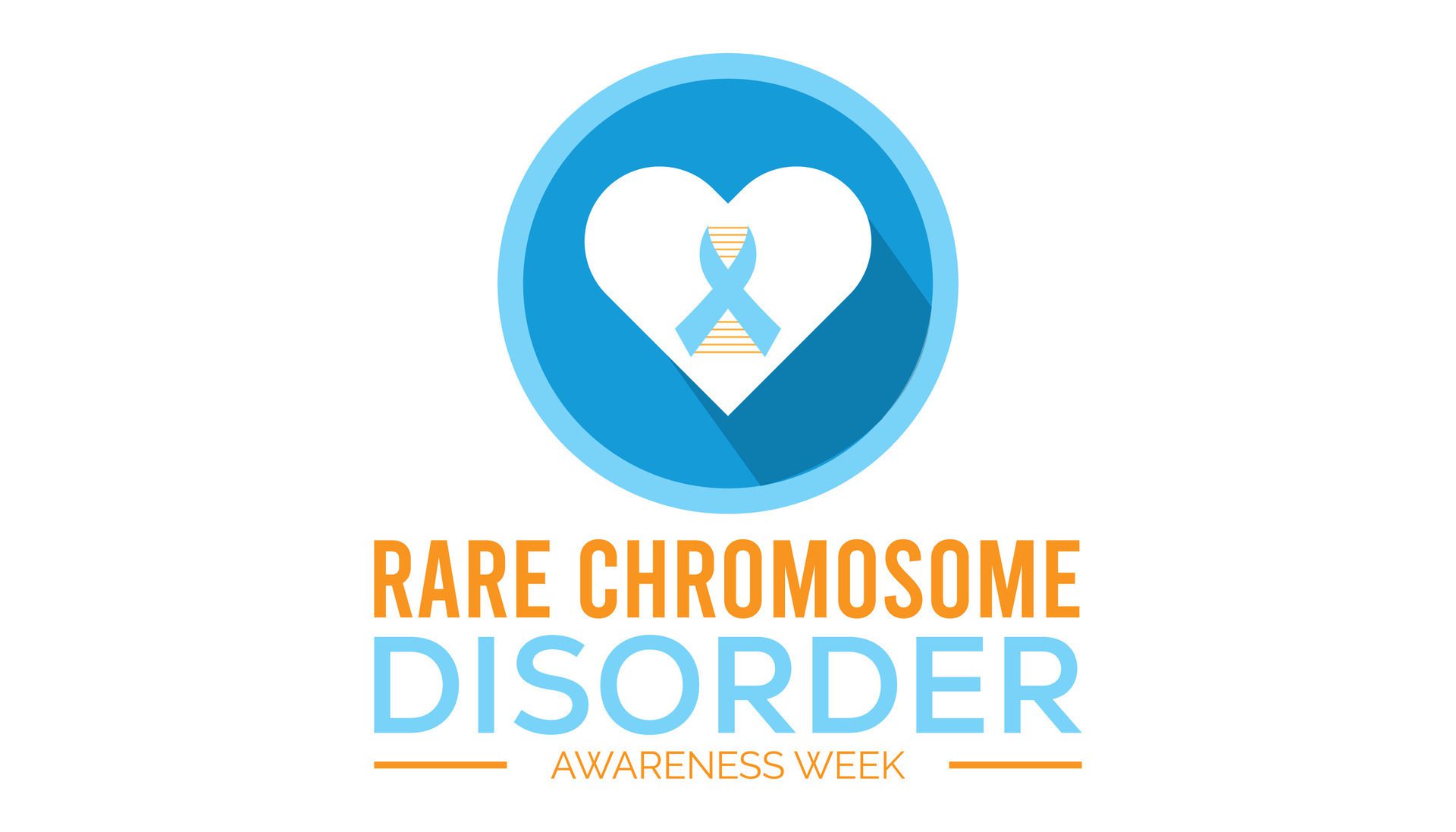 Rare Chromosome disorder awareness week every year in July. Template for background, banner, card, poster with text inscription. Free Vector