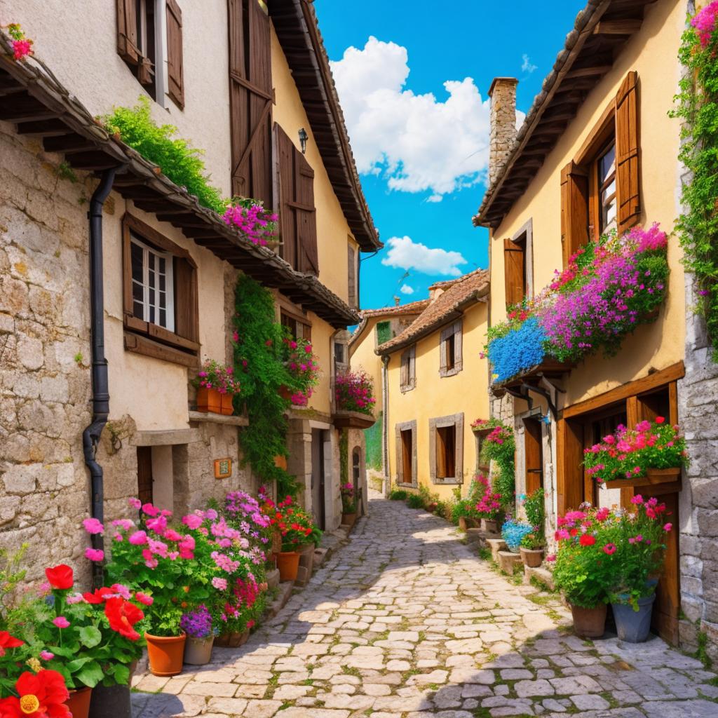 Medieval street from a by @ai_generated