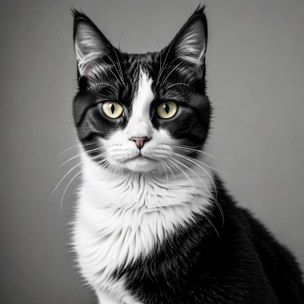 Cat in portrait by by @ai_generated