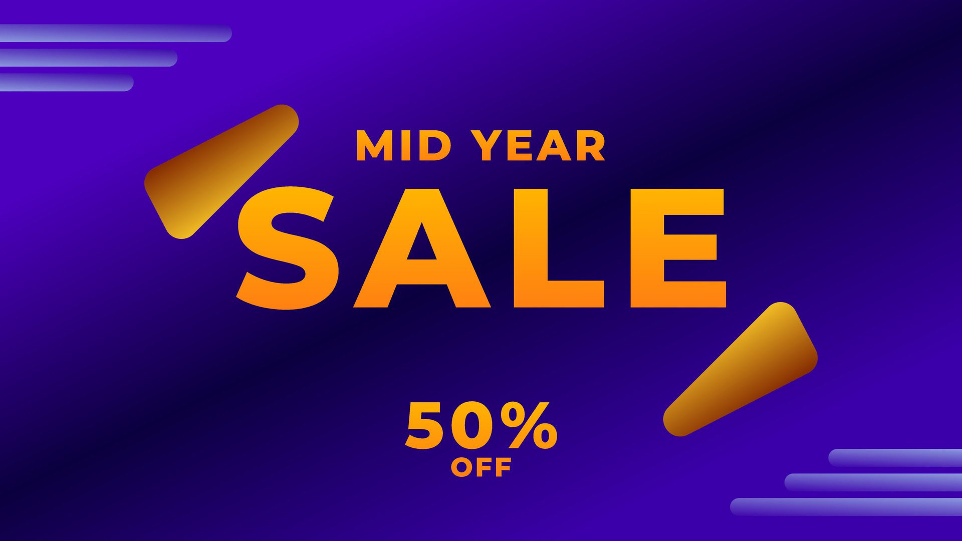 MID YEAR SALE OFFERS AND PROMOTION TEMPLATE BANNER DESIGN.COLORFUL GRADIENT COLOR BACKGROUND VECTOR. GOOD FOR SOCIAL MEDIA POST, COVER , POSTER Free Vector