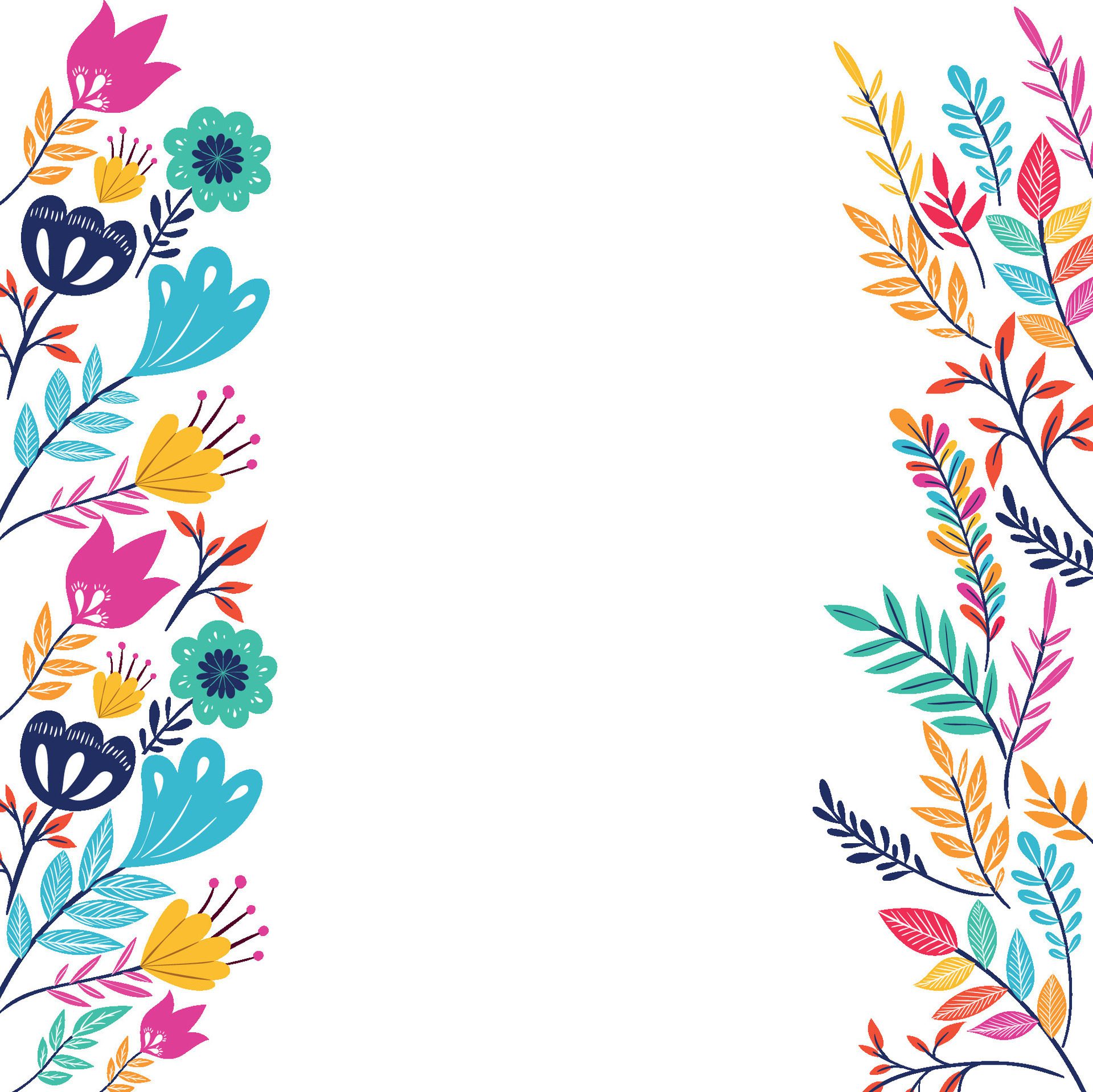 Colorful Flower Pattern isolated Icon illustration Free Vector