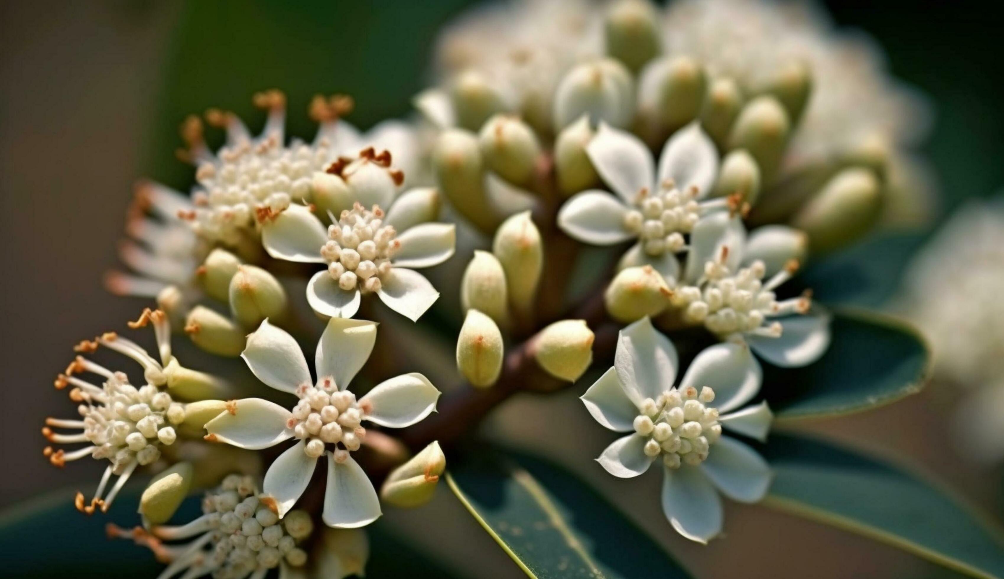 Nature beauty captured close up flower leaf and petal generated by AI Stock Free