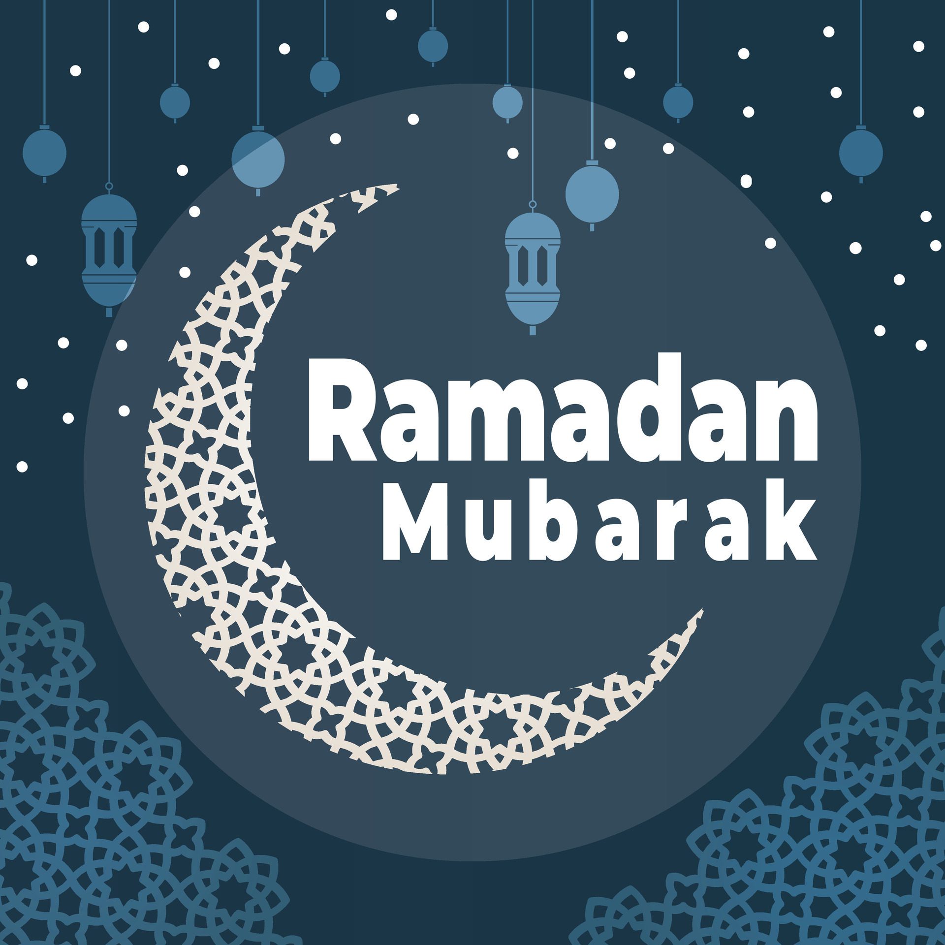 Ramadan Banner illustration social media post design Free Vector