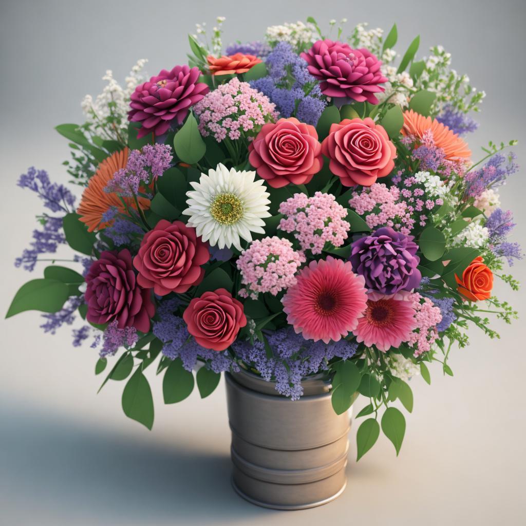 A large bouquet of by @ai_generated