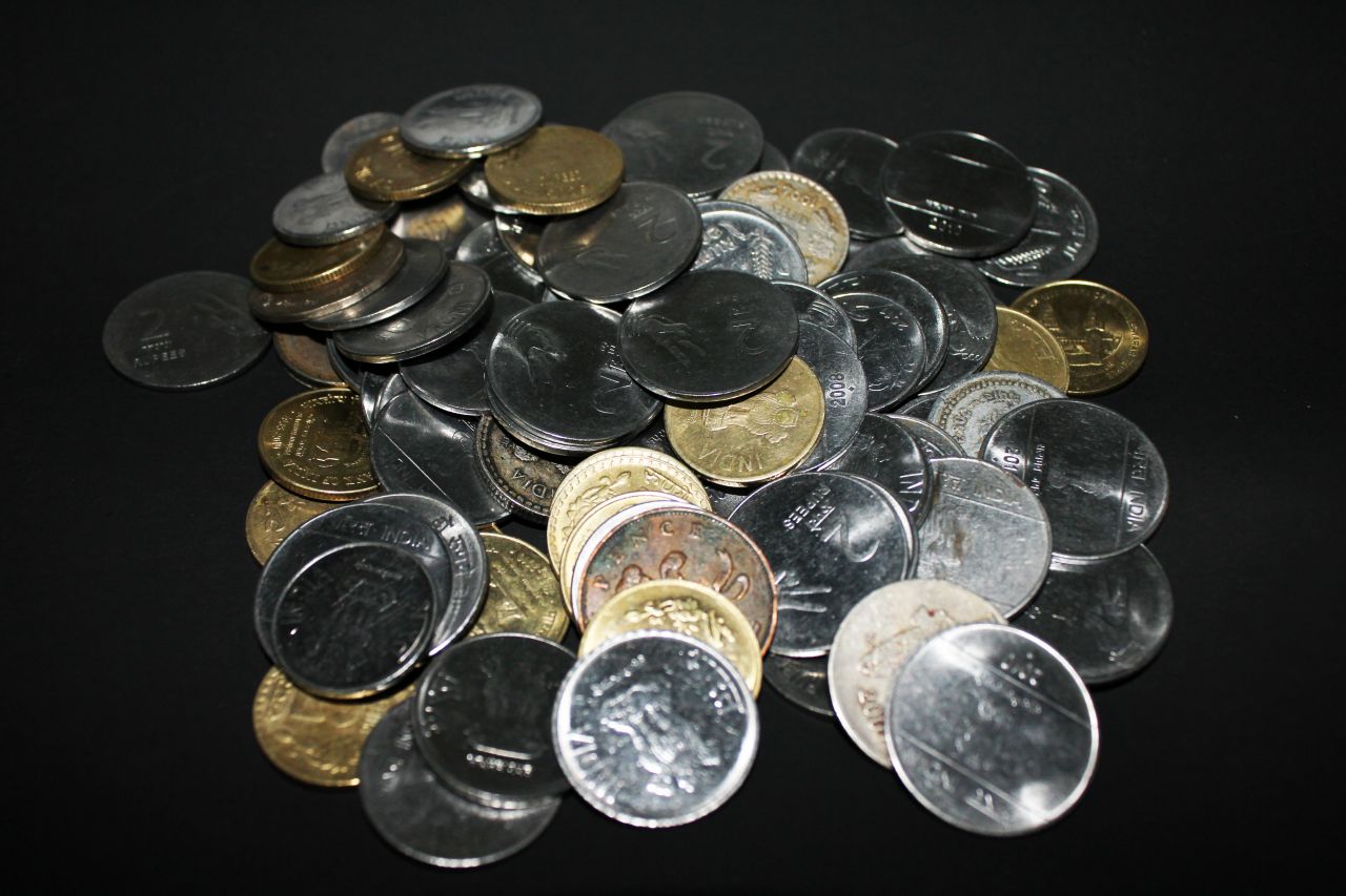 Stack Of Coins Stock Free