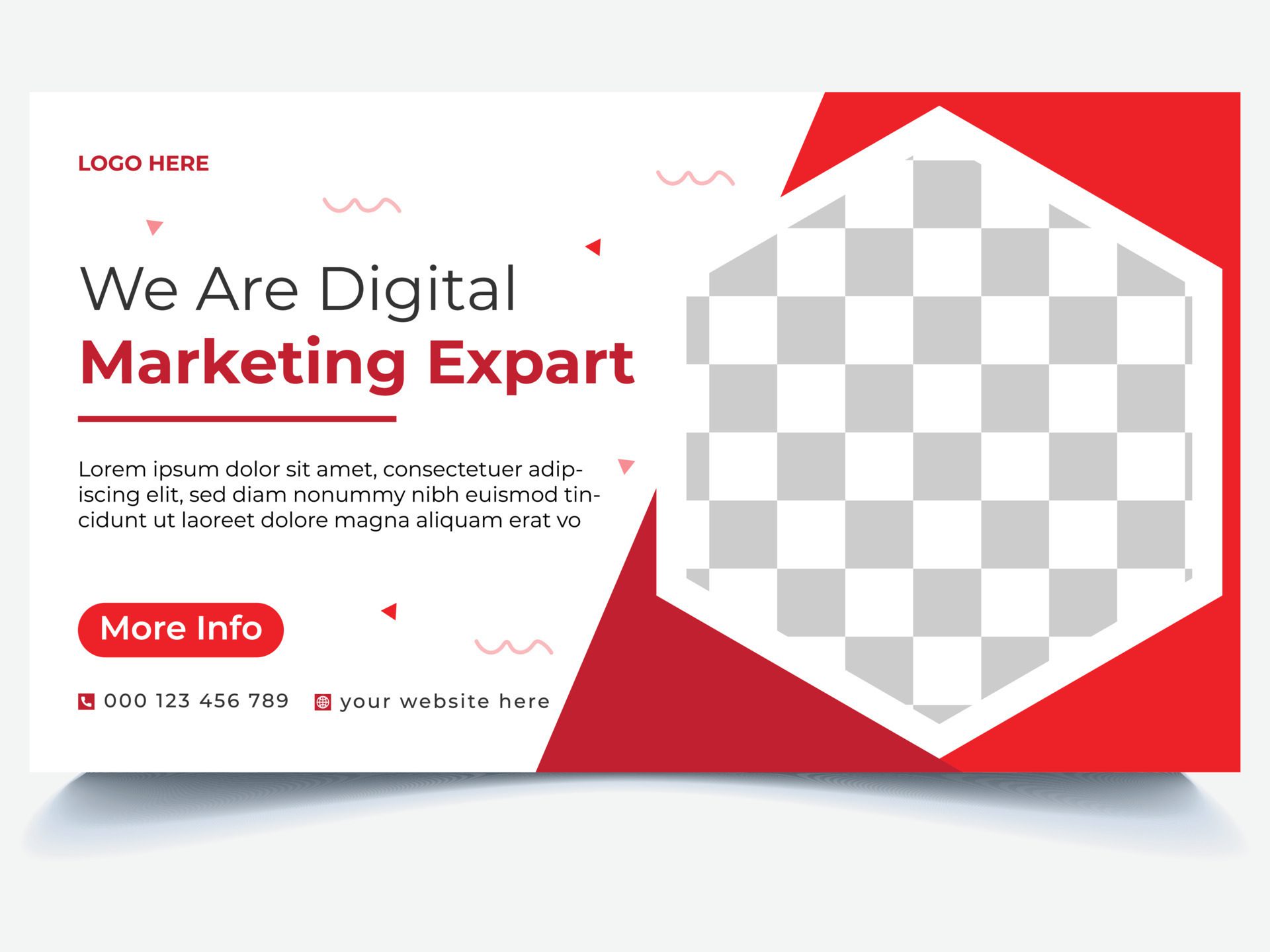 Digital Marketing Web Banner Design Free Vector