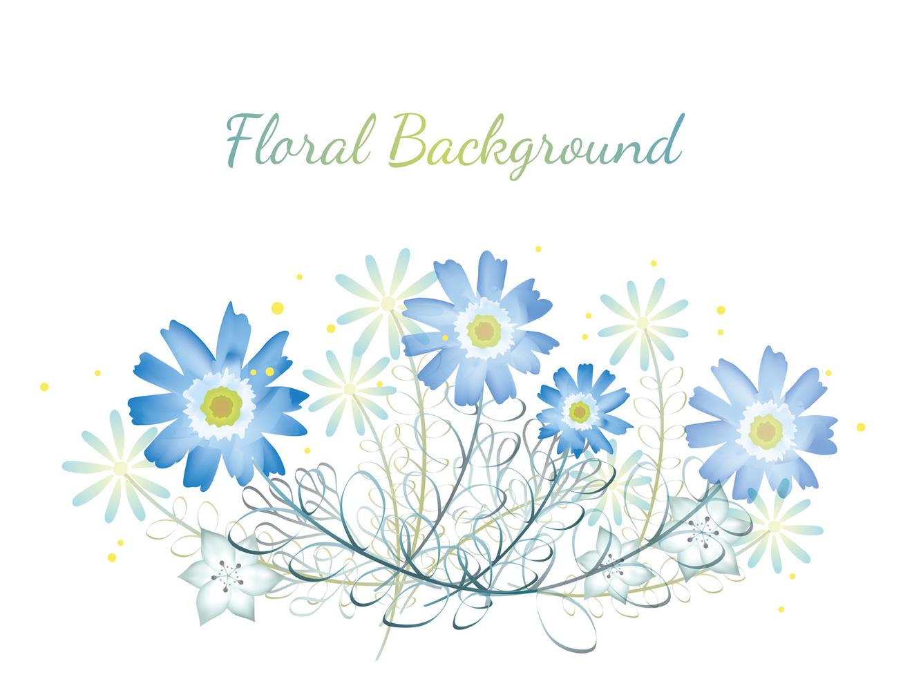 Watercolor flower background with text space. Stock Free