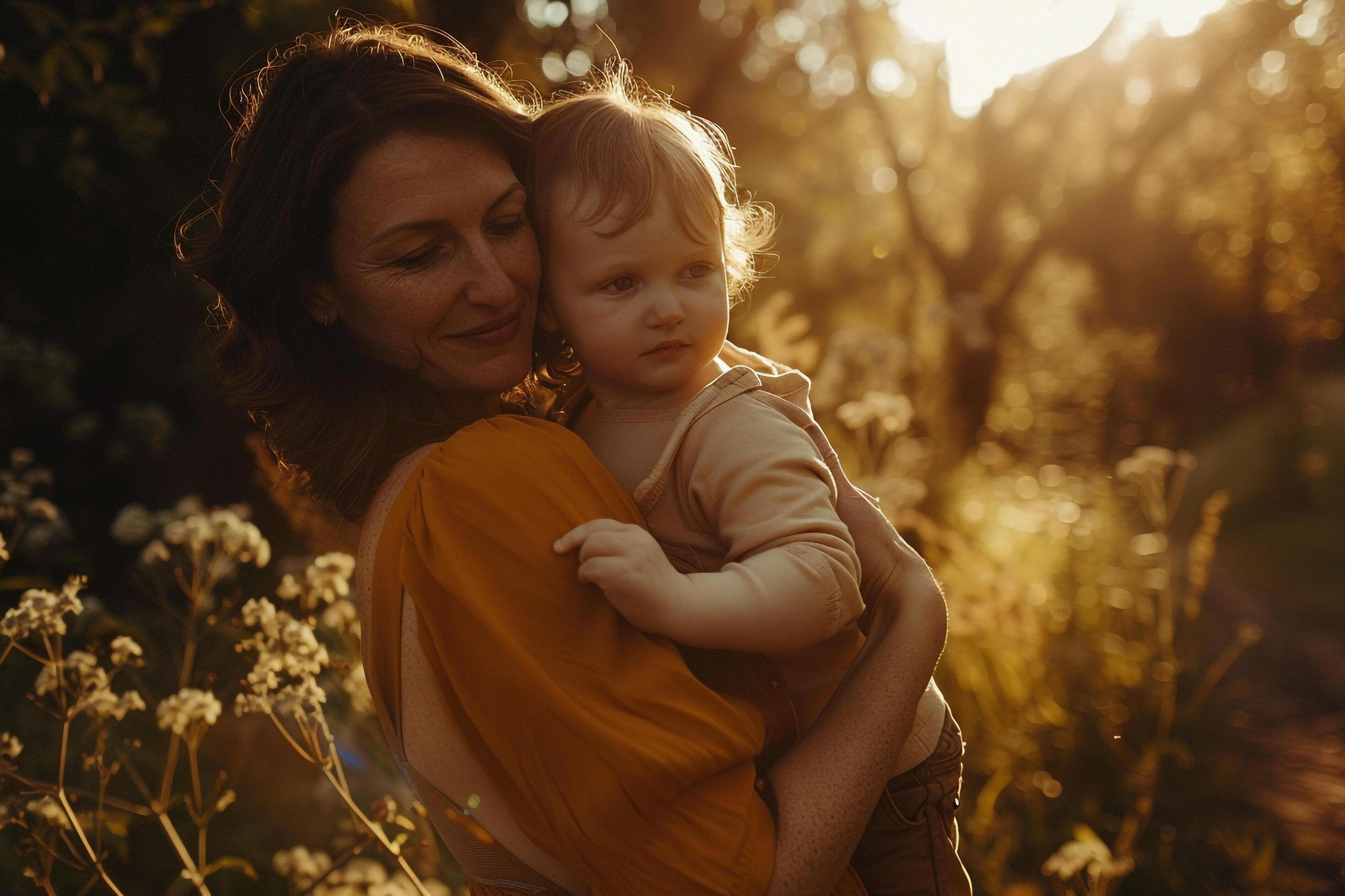 Genuine Family Portrait in Natural Highlighting Warmth and Togetherness Stock Free