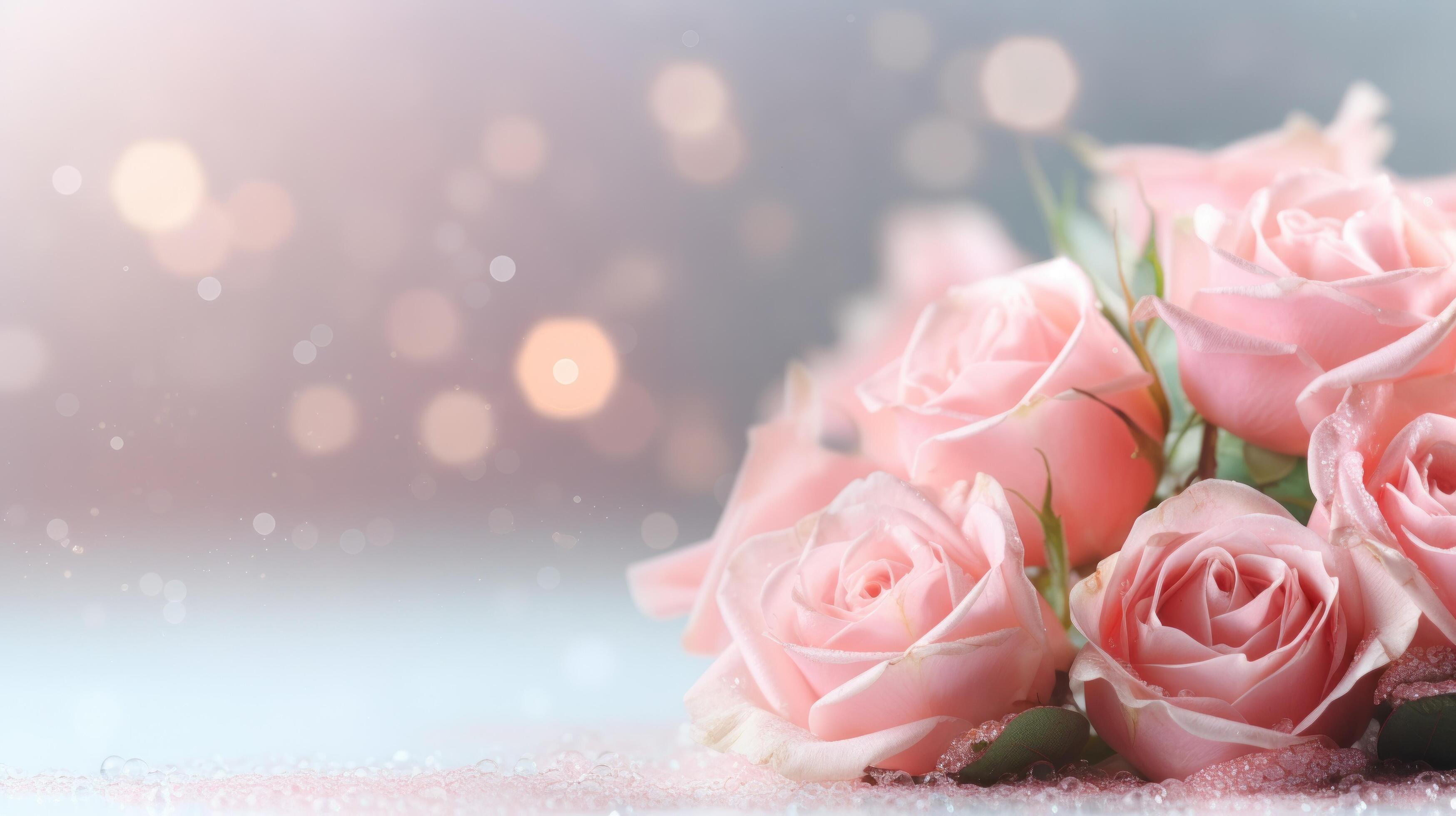 Rose flowers background. Illustration Stock Free