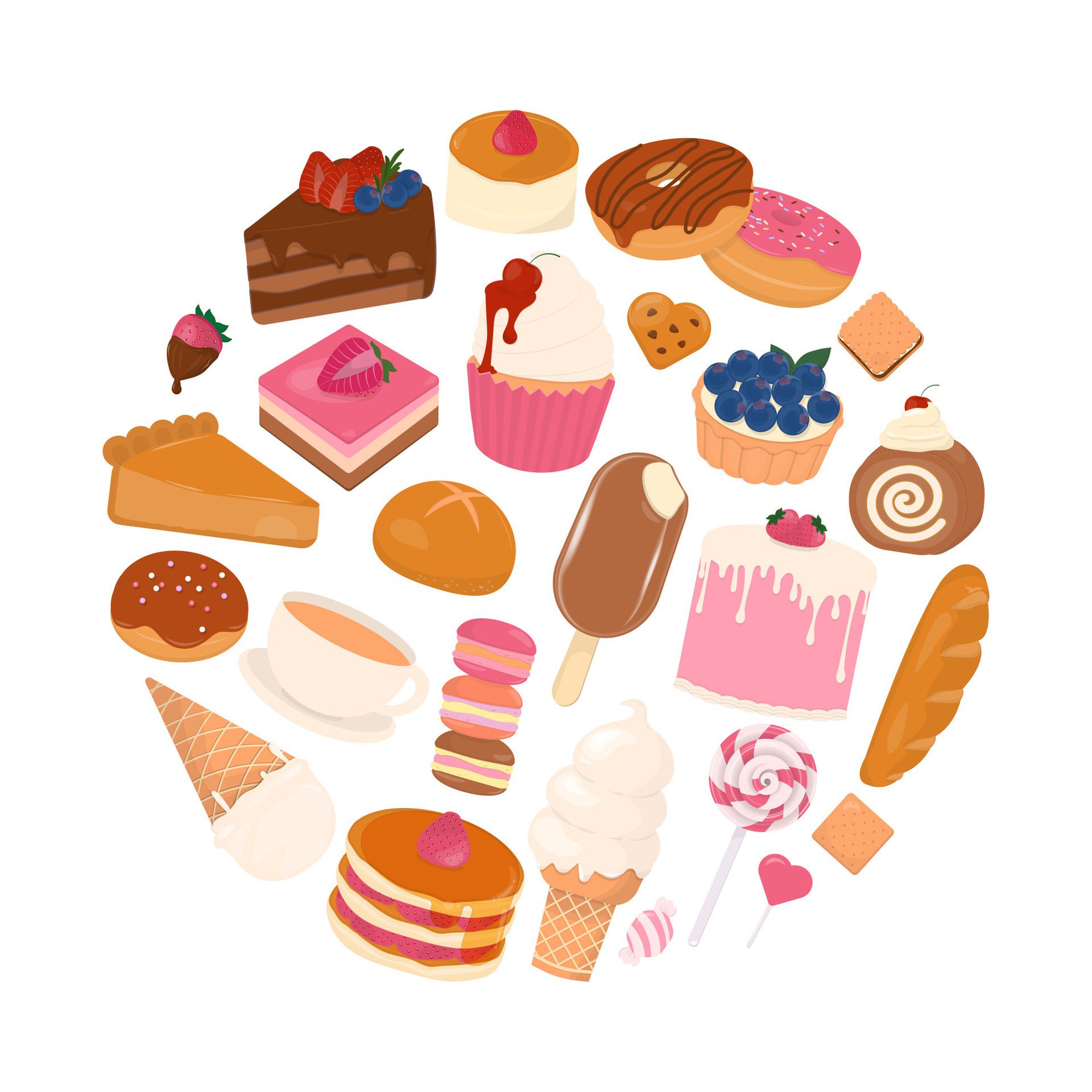 Cake and pastry bakery banner Free Vector