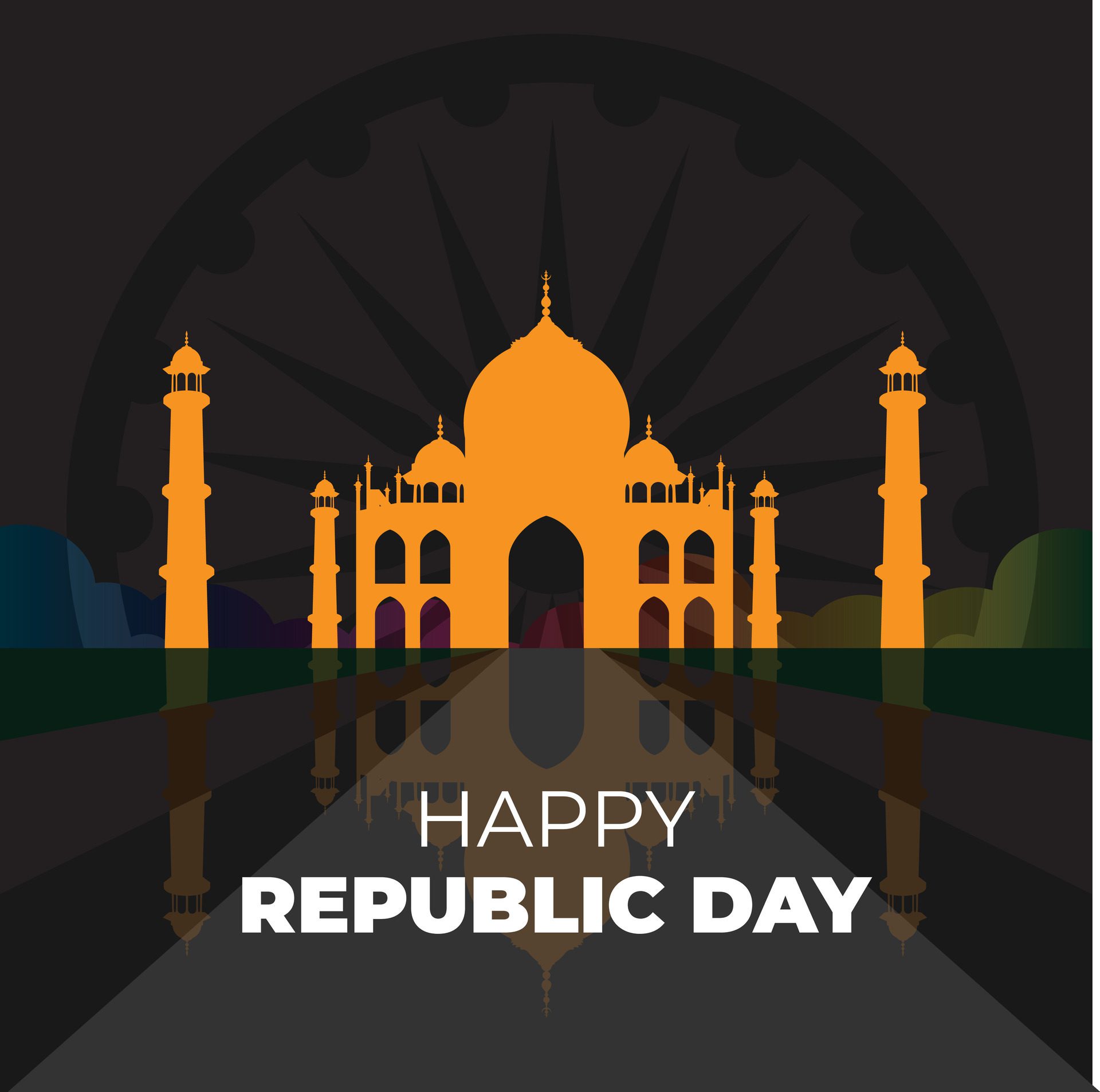 Illustration of tricolor banner with Indian flag for 26th January Happy Republic Day of India Sale Promotion advertisement background Free Vector