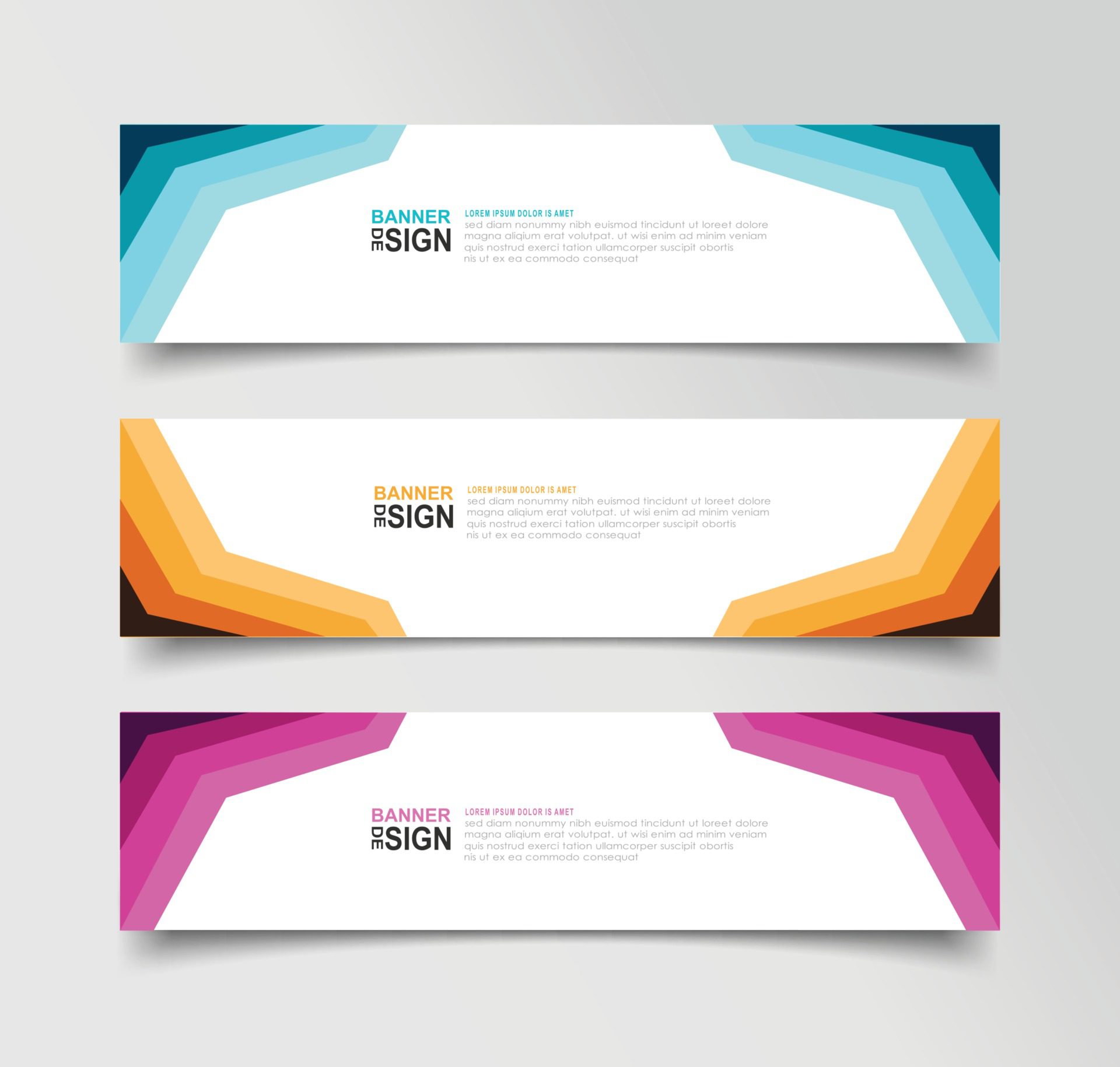 Vector Abstract Banner Design Web Template Free Vector