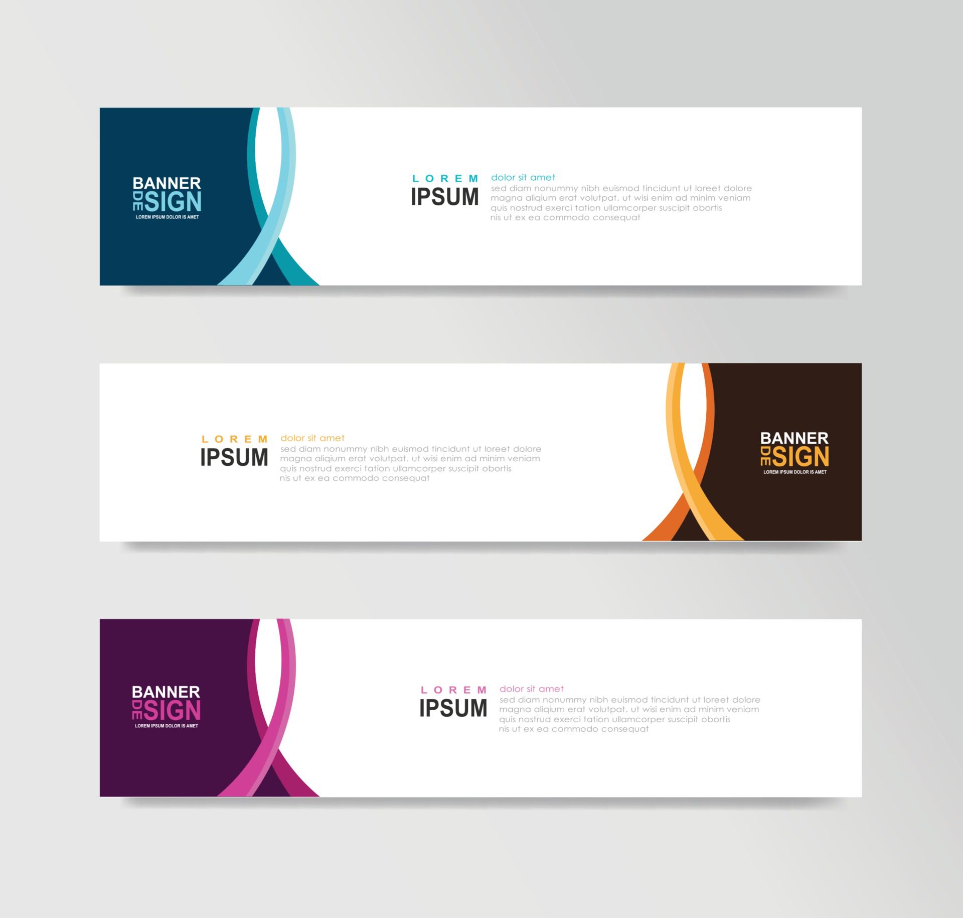 Vector Abstract Banner Design Web Template Free Vector