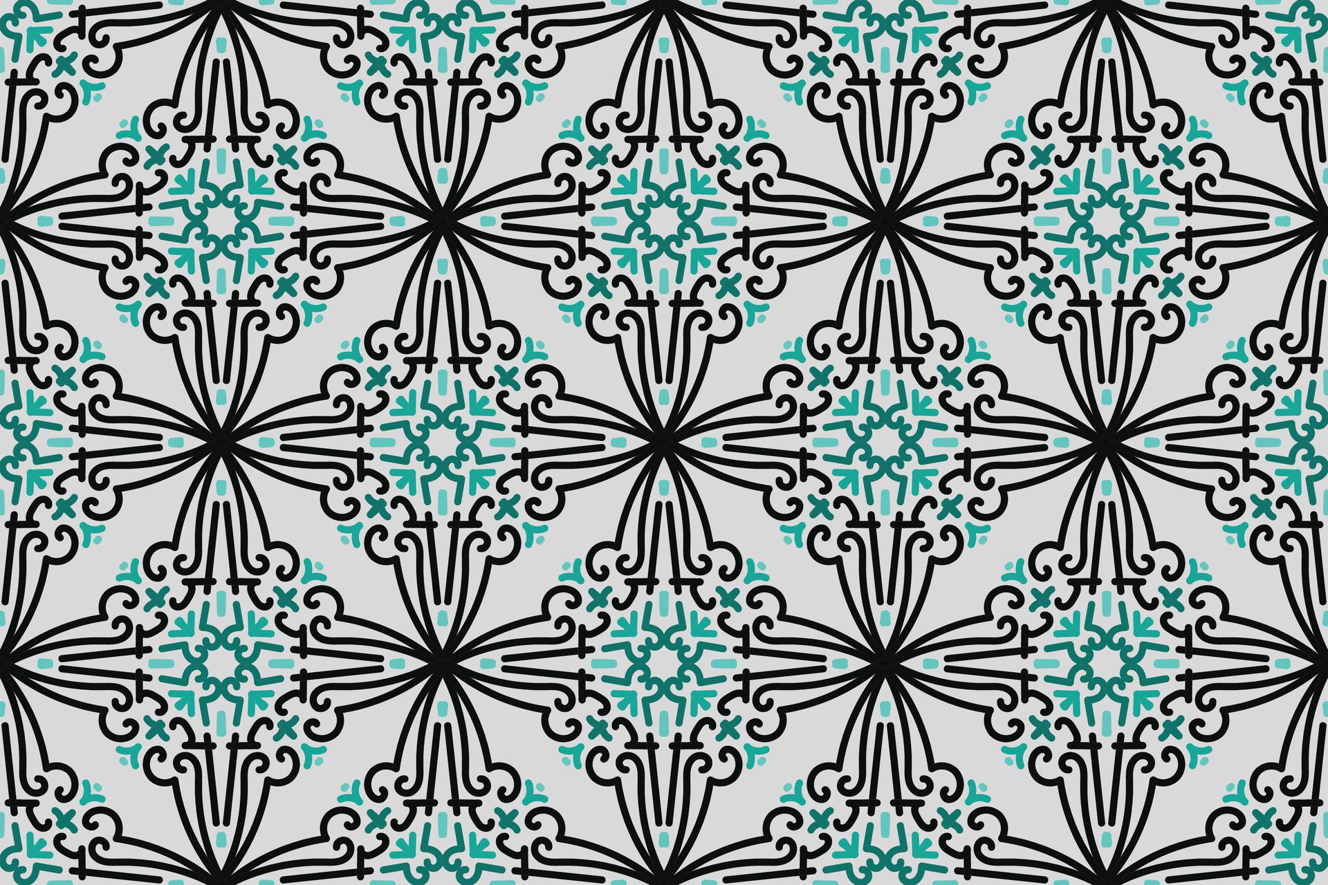 a seamless pattern with a decorative ornament in brown and beige. Free Vector