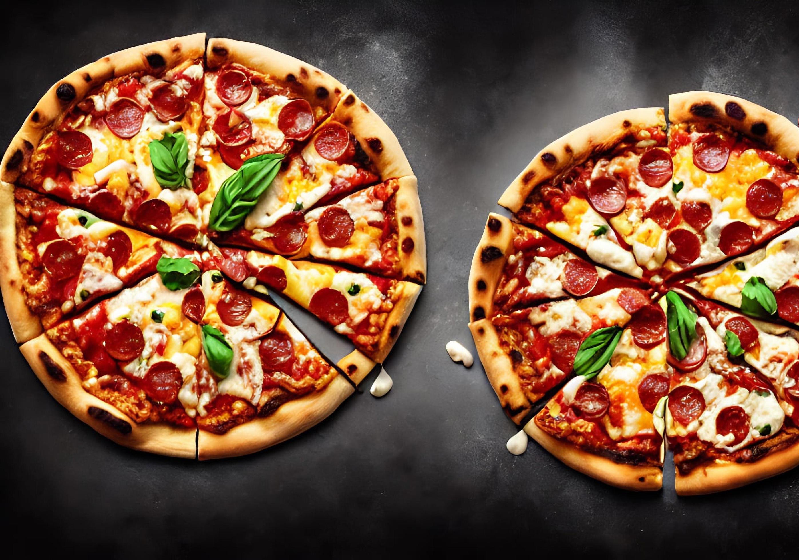 Pizza. Traditional Italian cuisine fast food. Stock Free