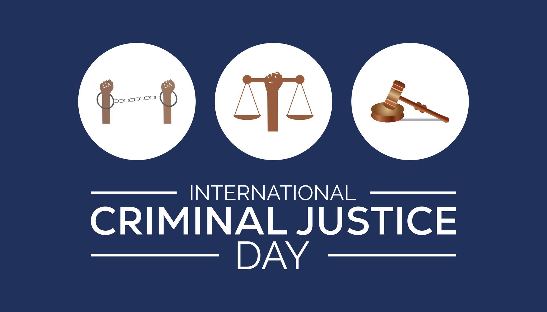 International Criminal Justice Day observed every year in July. Template for background, banner, card, poster with text inscription. Free Vector