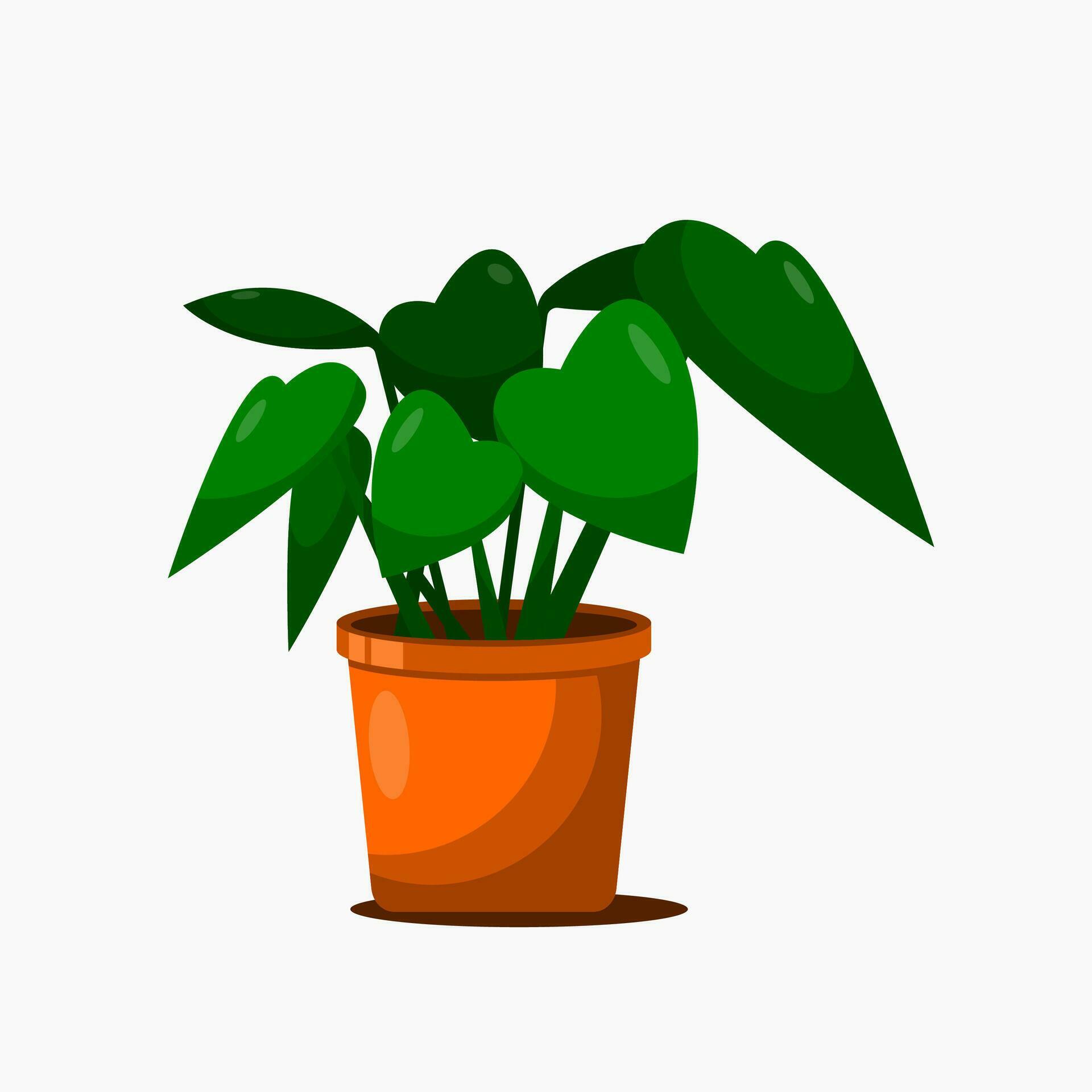 flower on pot flat illustration vector Stock Free and Free SVG