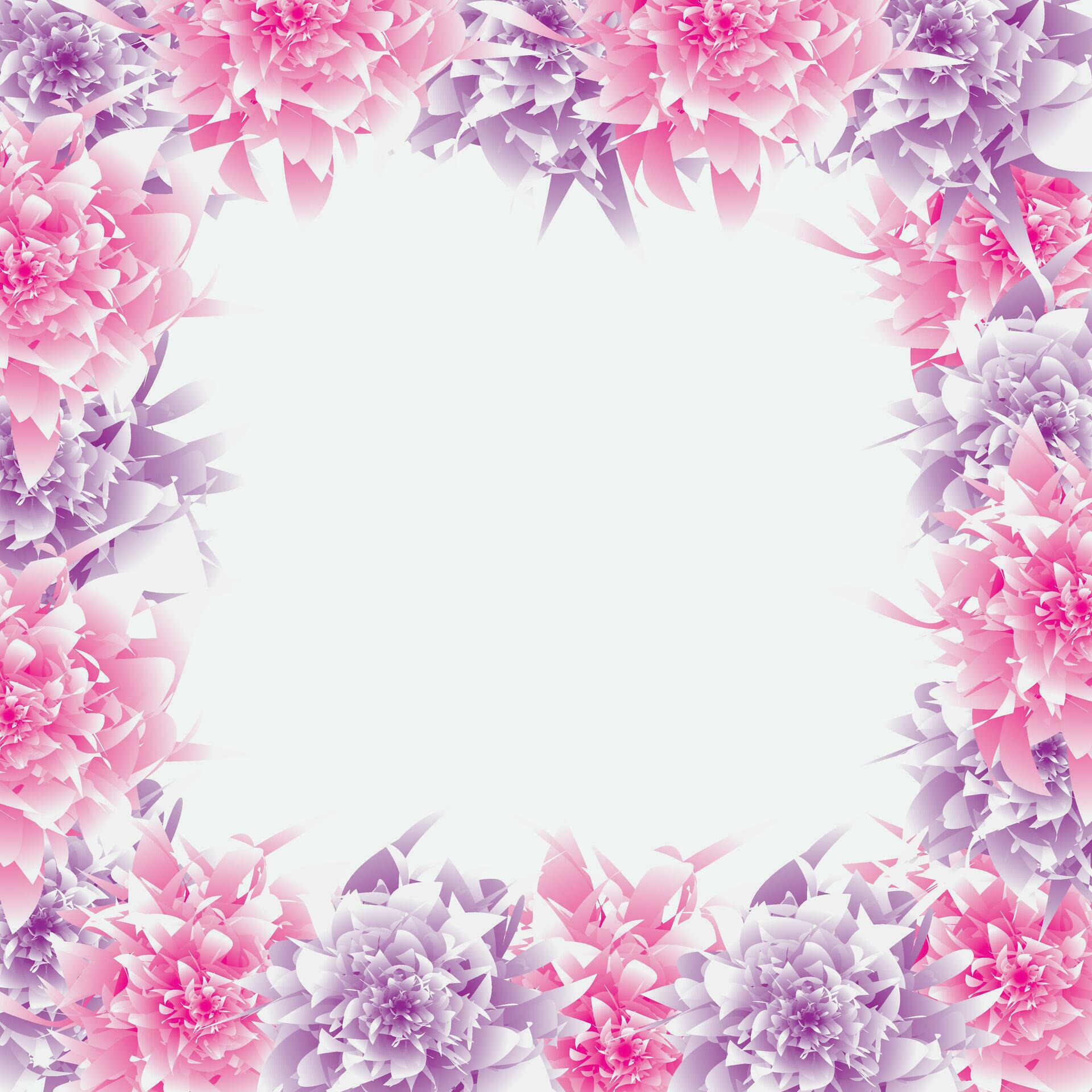 flower frame background design template, suitable for use as an aesthetic writing background Stock Free and Free SVG