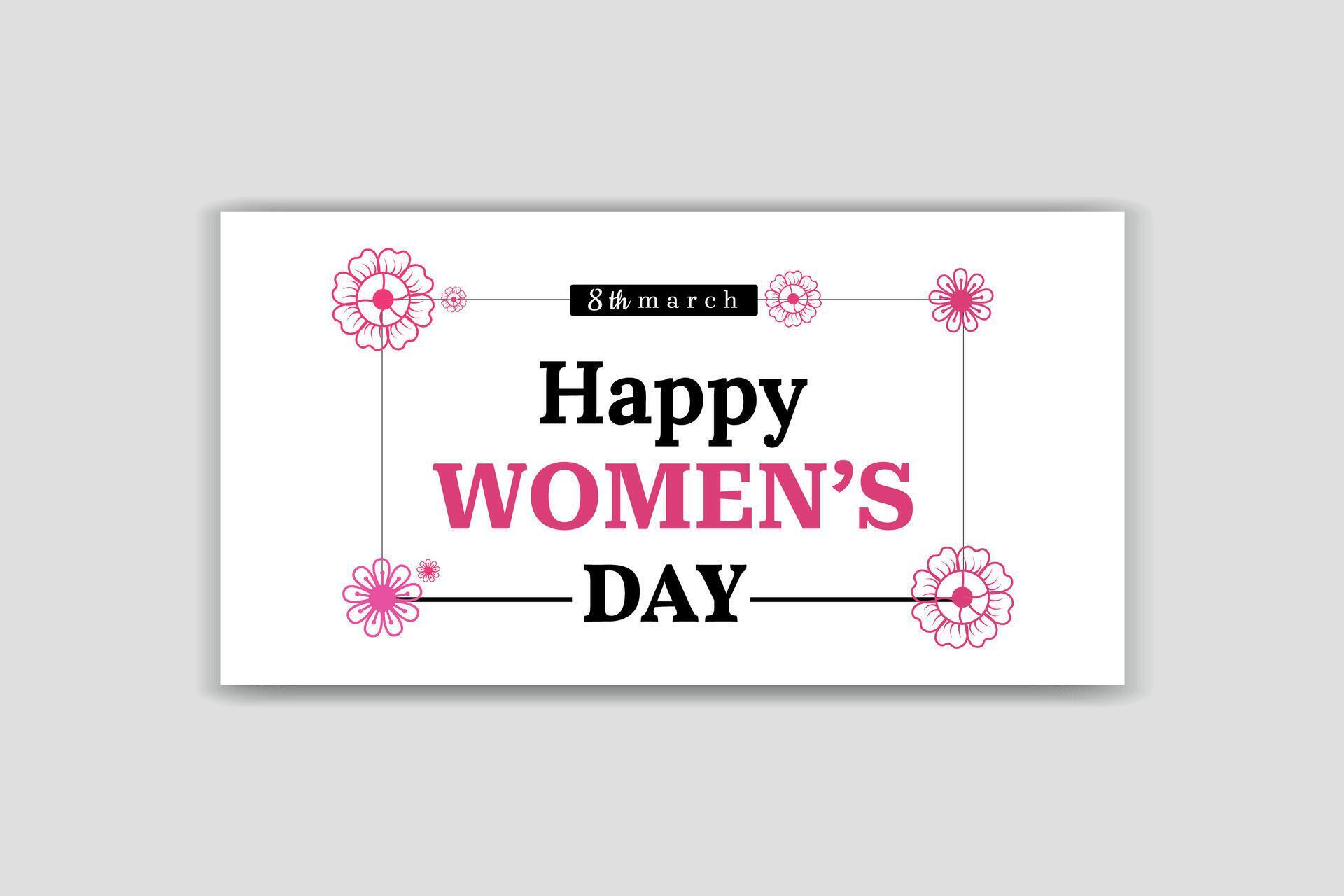 women’s day social media flower design template Stock Free