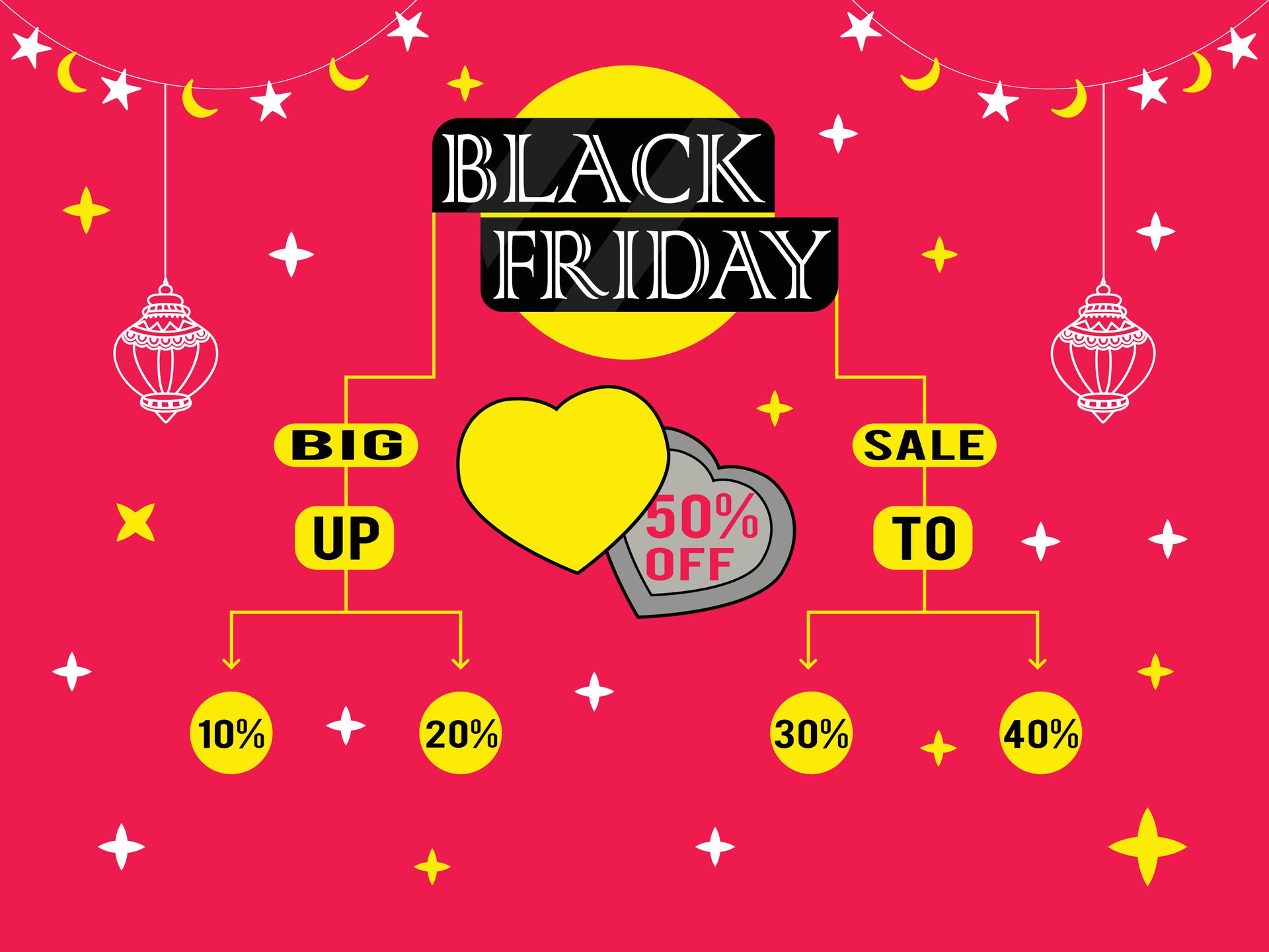 Black Friday Discount Banner Design. Free Vector