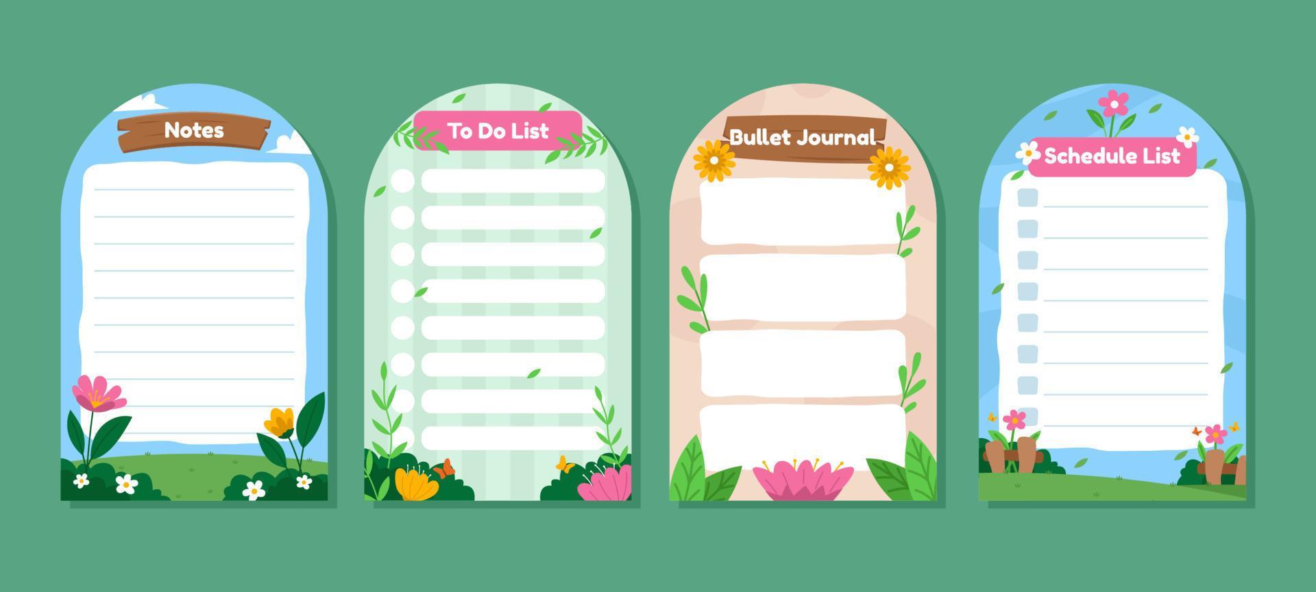 Journal Spring Themed Template with Vibrant FLower Stock Free