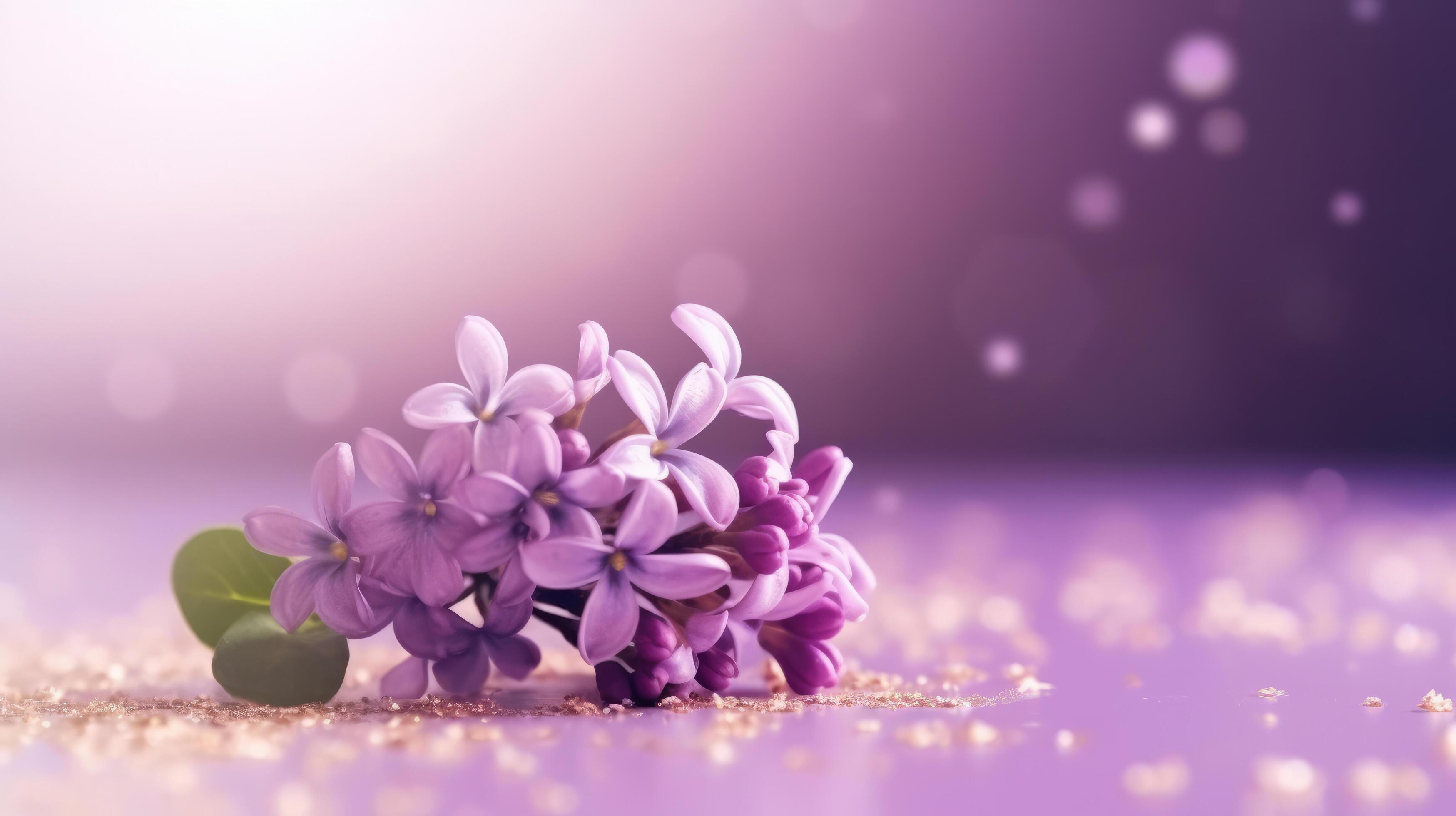 Lilac flower bokeh background. Illustration Stock Free