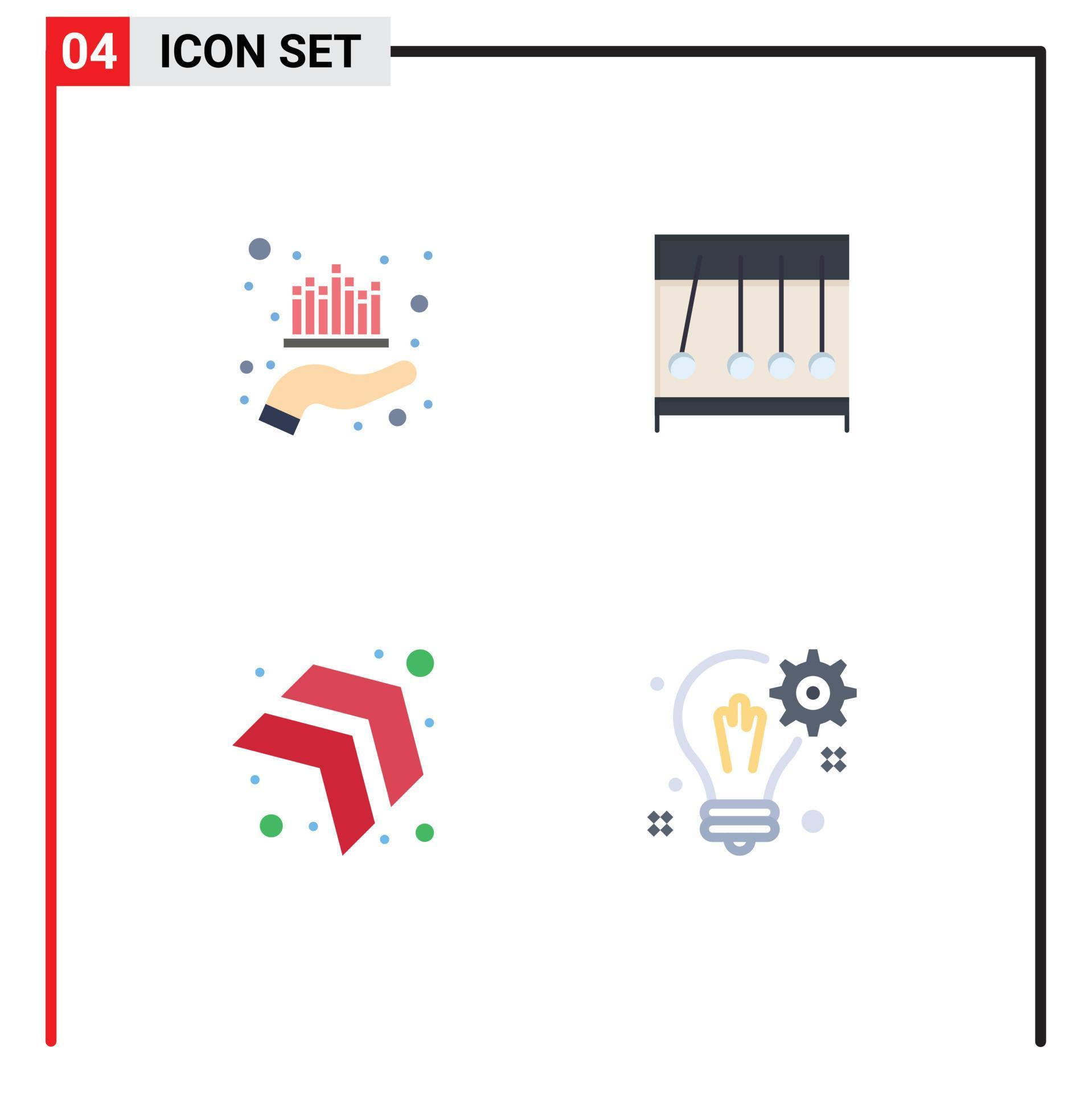 4 Flat Icon concept for Websites Mobile and Apps asset arrow market motion right Editable Vector Design Elements Stock Free