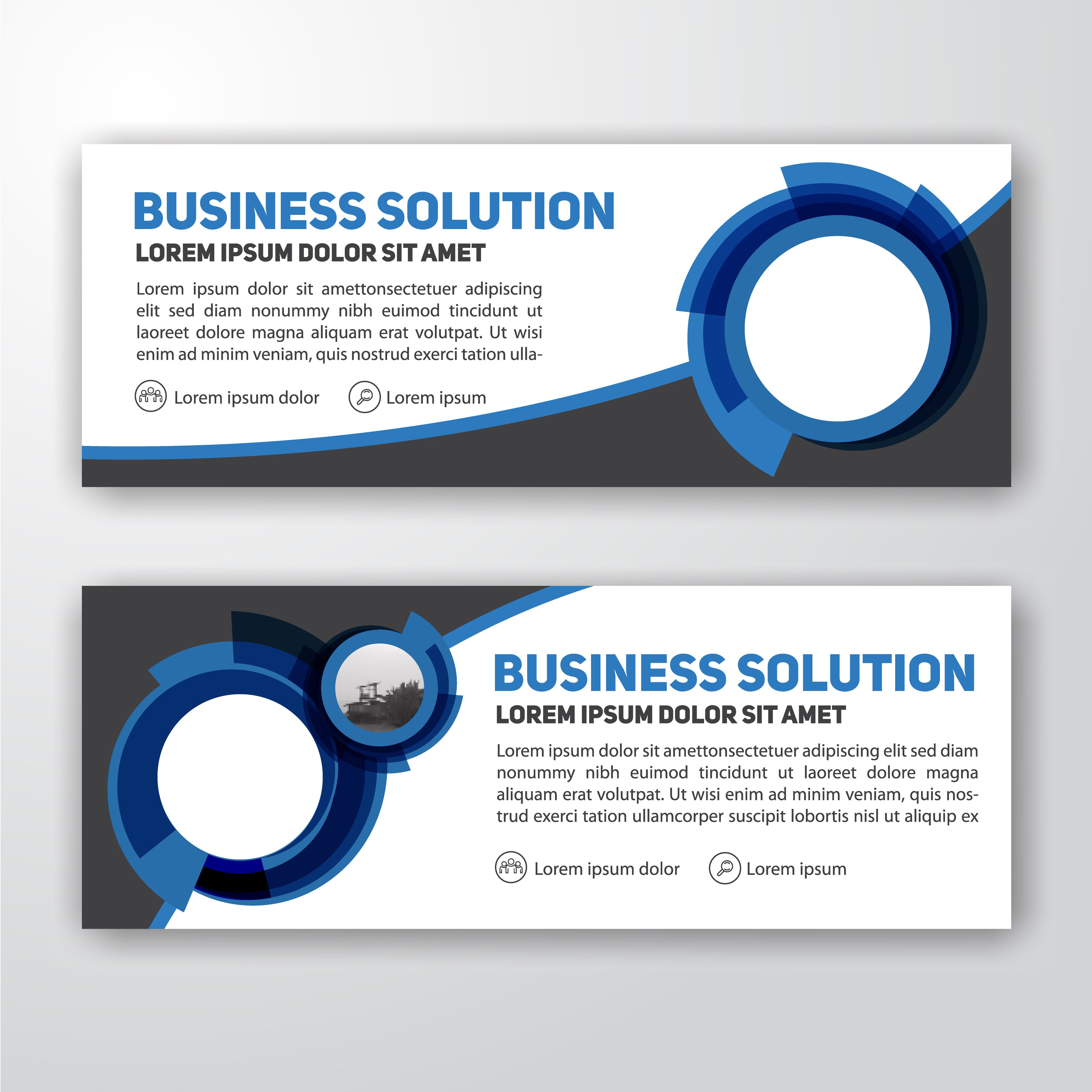 Modern corporate banner background design Free Vector and Free SVG