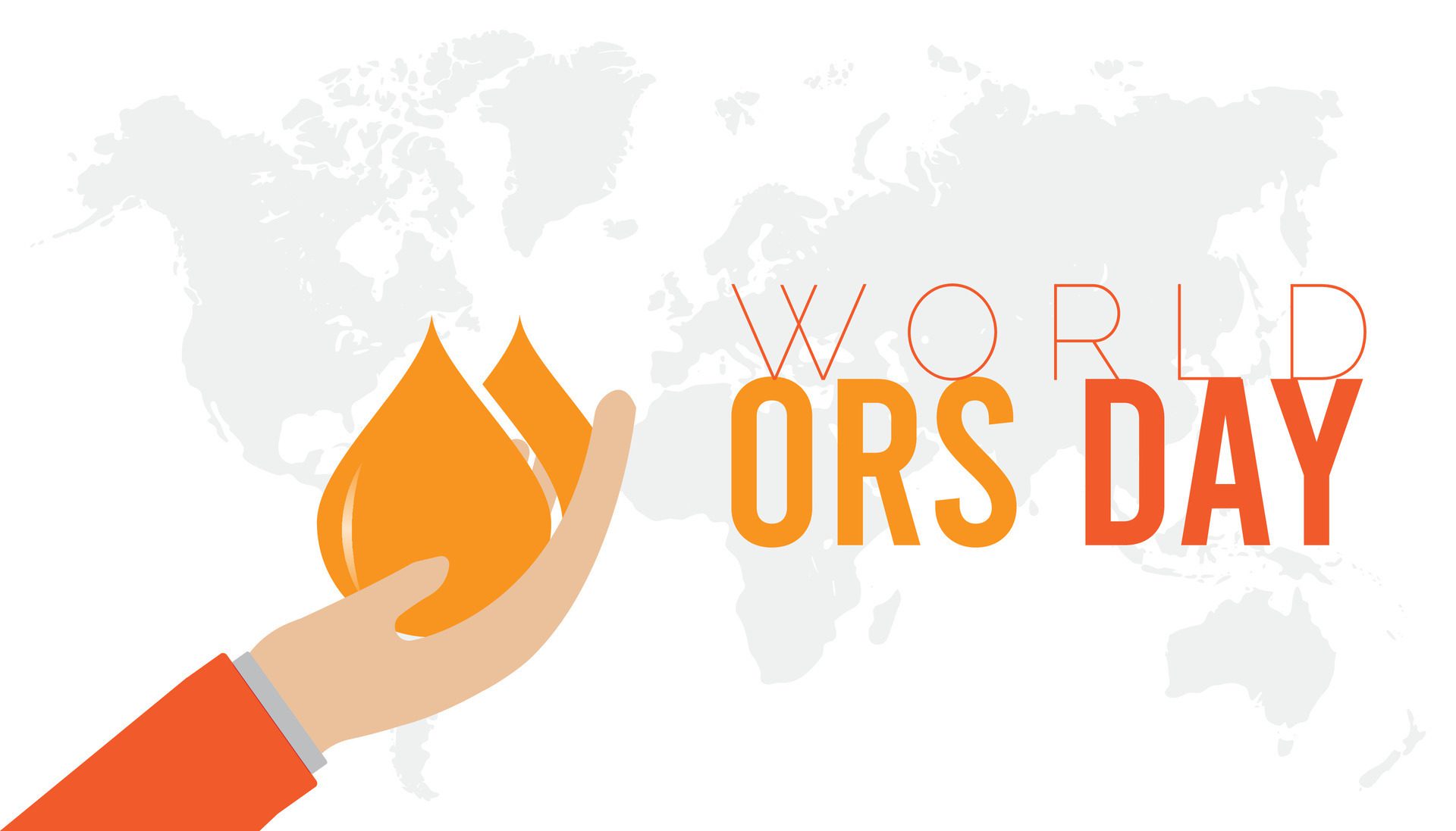 World ORS day every year in July. Template for background, banner, card, poster with text inscription. Free Vector